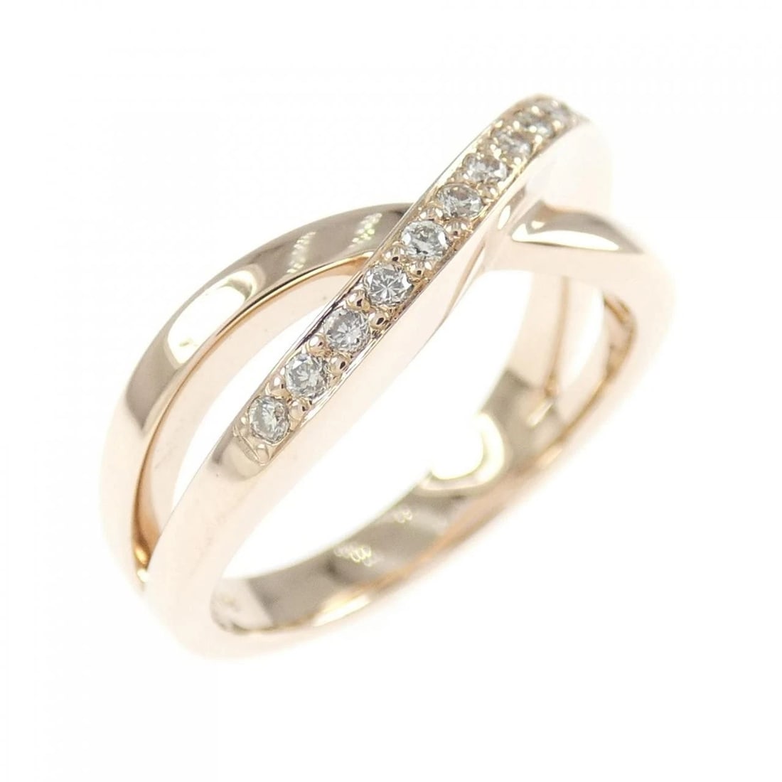 K18PG DIAMOND RING: K18PG diamond ring Brand: Unbranded Type/Style: Diamond Ring Material: K18 Pink Gold, Main Stone Natural Color: PG Size: US4 1/2 Accessories: None Accessories Notice: When purchasing pre-owned goods,