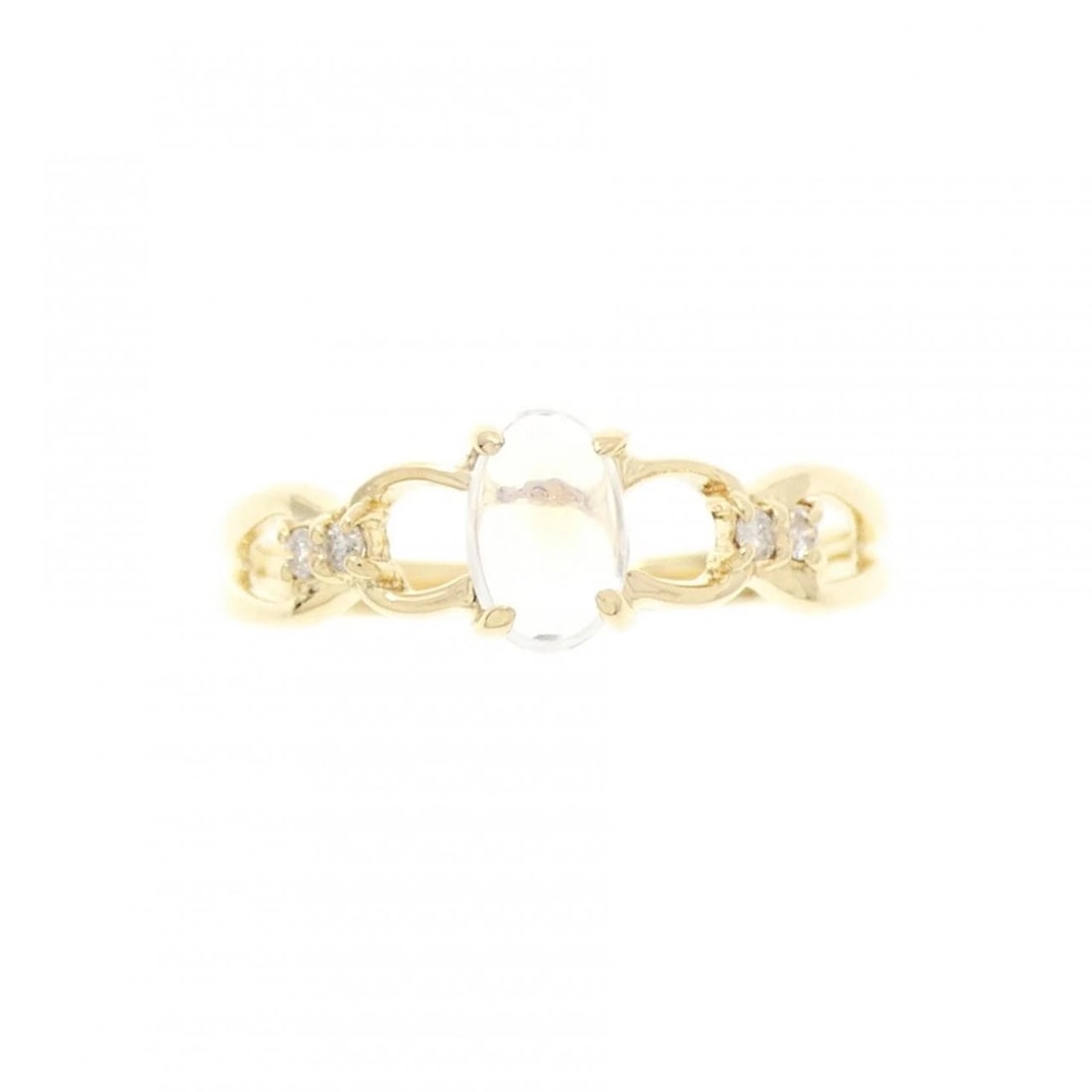 K18YG MOONSTONE RING - 2