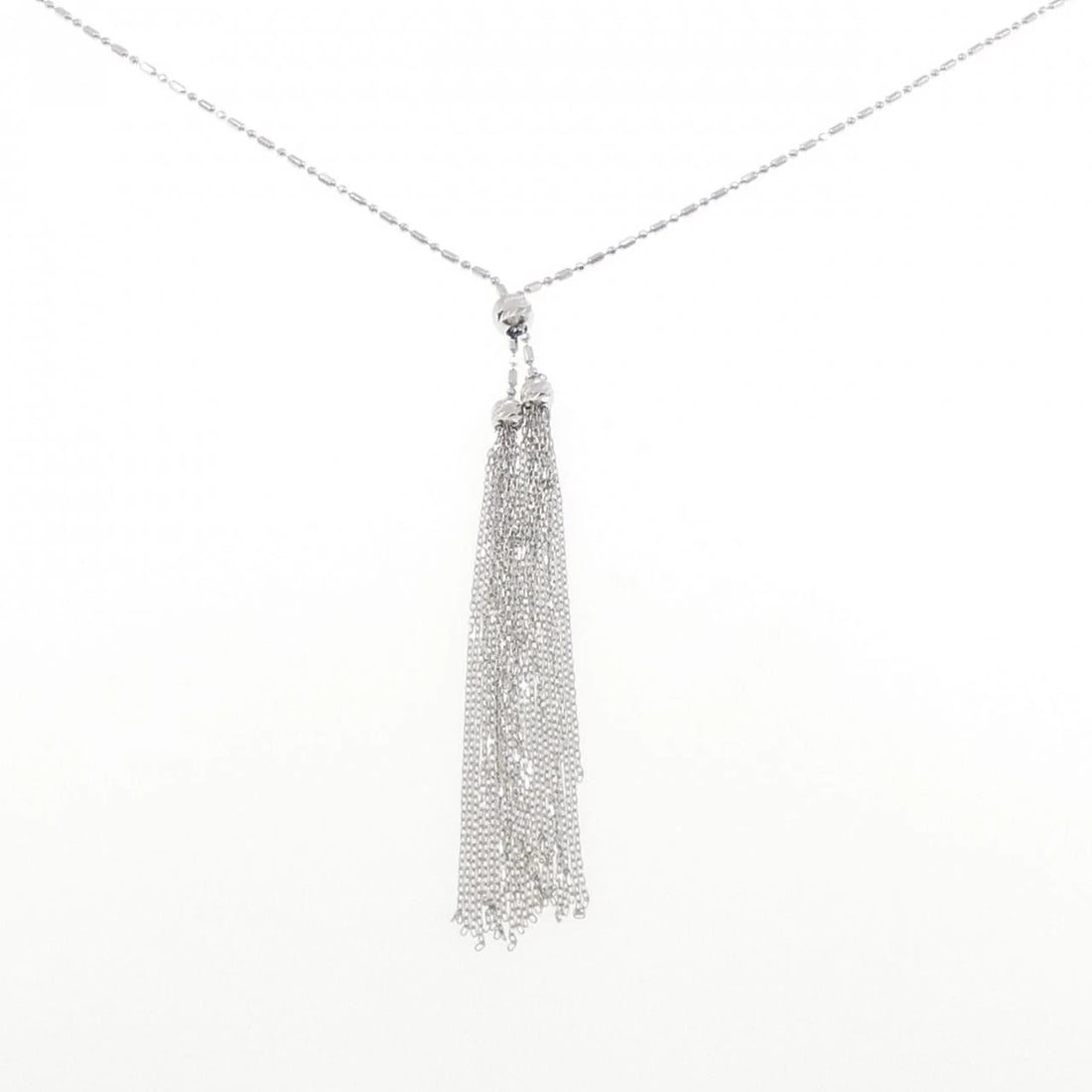 K18WG NECKLACE: K18WG Necklace Brand: Unbranded Type/Style: Necklace Material: K18 white gold, Color: WG Size: Length: 70cm Accessories: None Accessories Notice: When purchasing pre-owned goods, please re