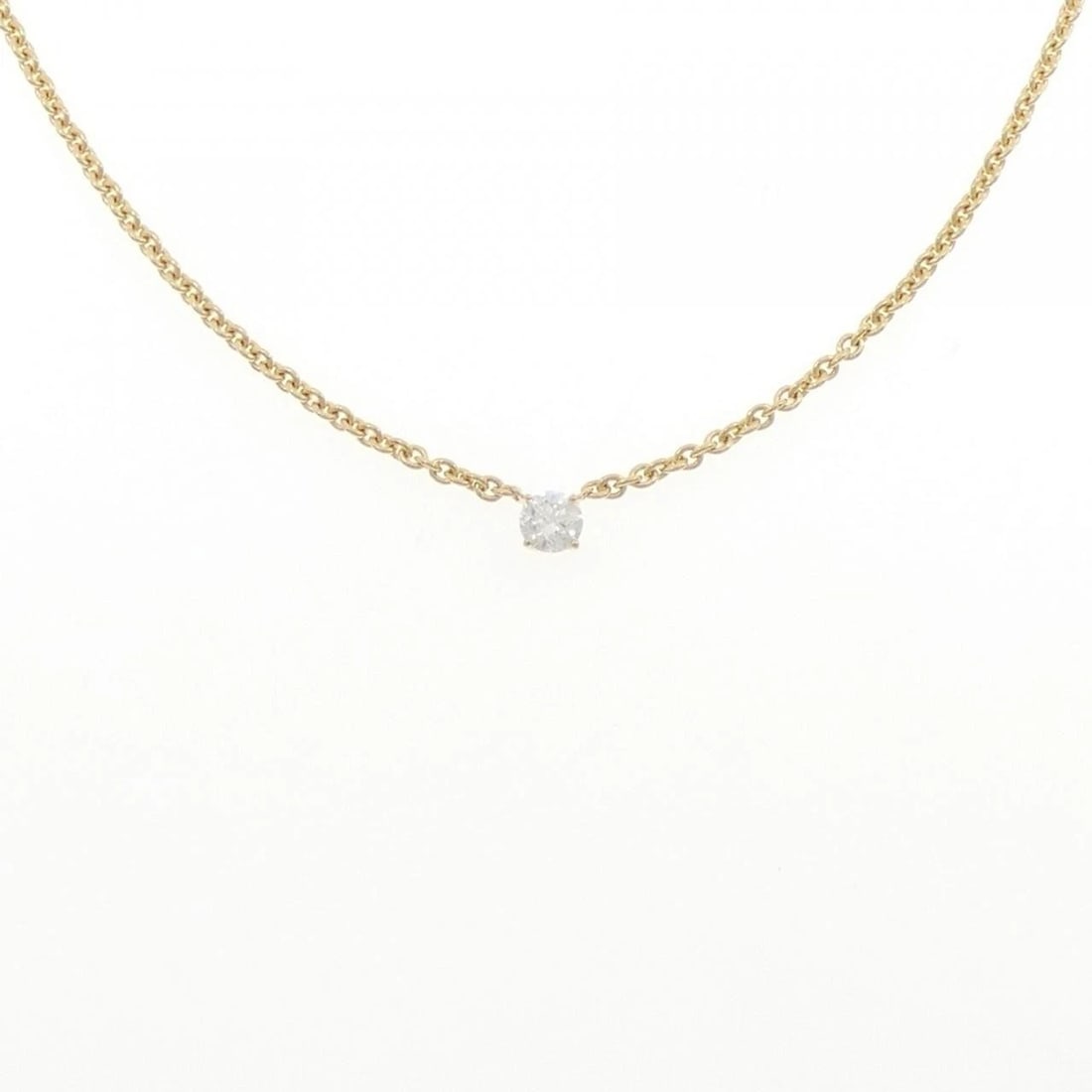 K18YG DIAMOND NECKLACE: K18YG Diamond Necklace Brand: Unbranded Type/Style: Necklace Material: K18 yellow gold, Main Stone Natural Color: YG Size: Length: 38cm Accessories: None Accessories Notice: When purchasin