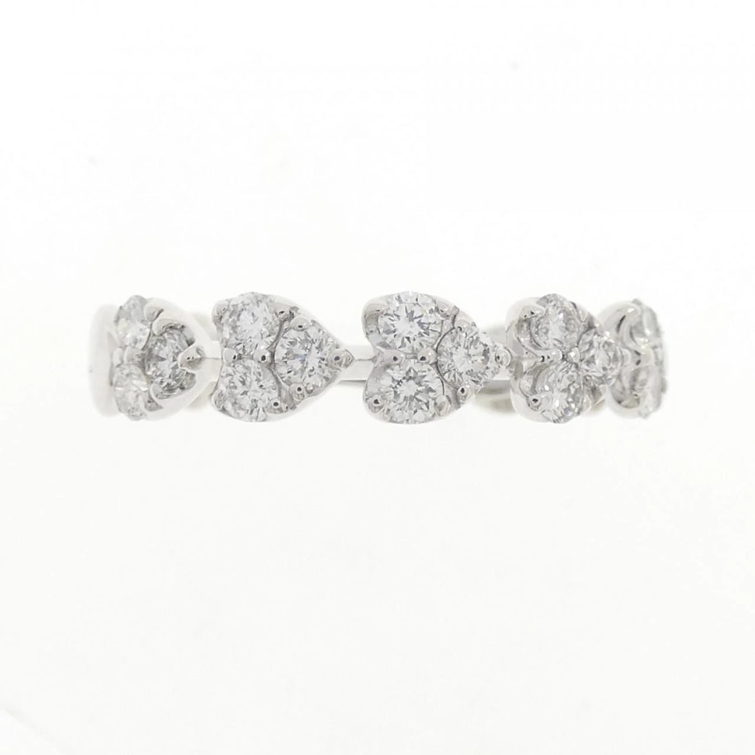 K18WG HEART DIAMOND RING - 2