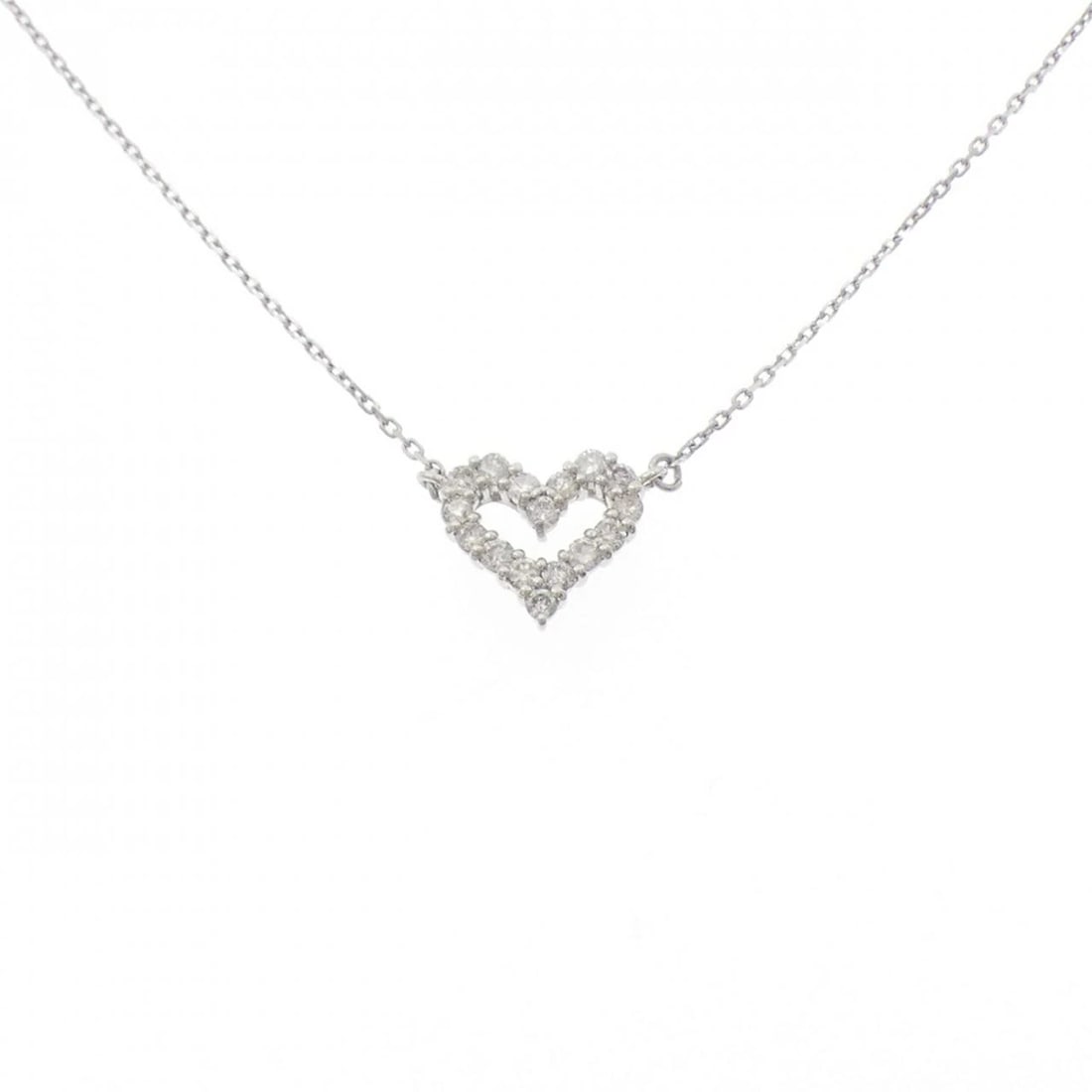 PT900/PT850 HEART DIAMOND NECKLACE: PT900/PT850 Heart Diamond Necklace Brand: Unbranded Type/Style: Diamond Necklace Material: Platinum900/Platinum850, Main Stone Natural Color: PT Size: Length: 41cm Accessories: None Access