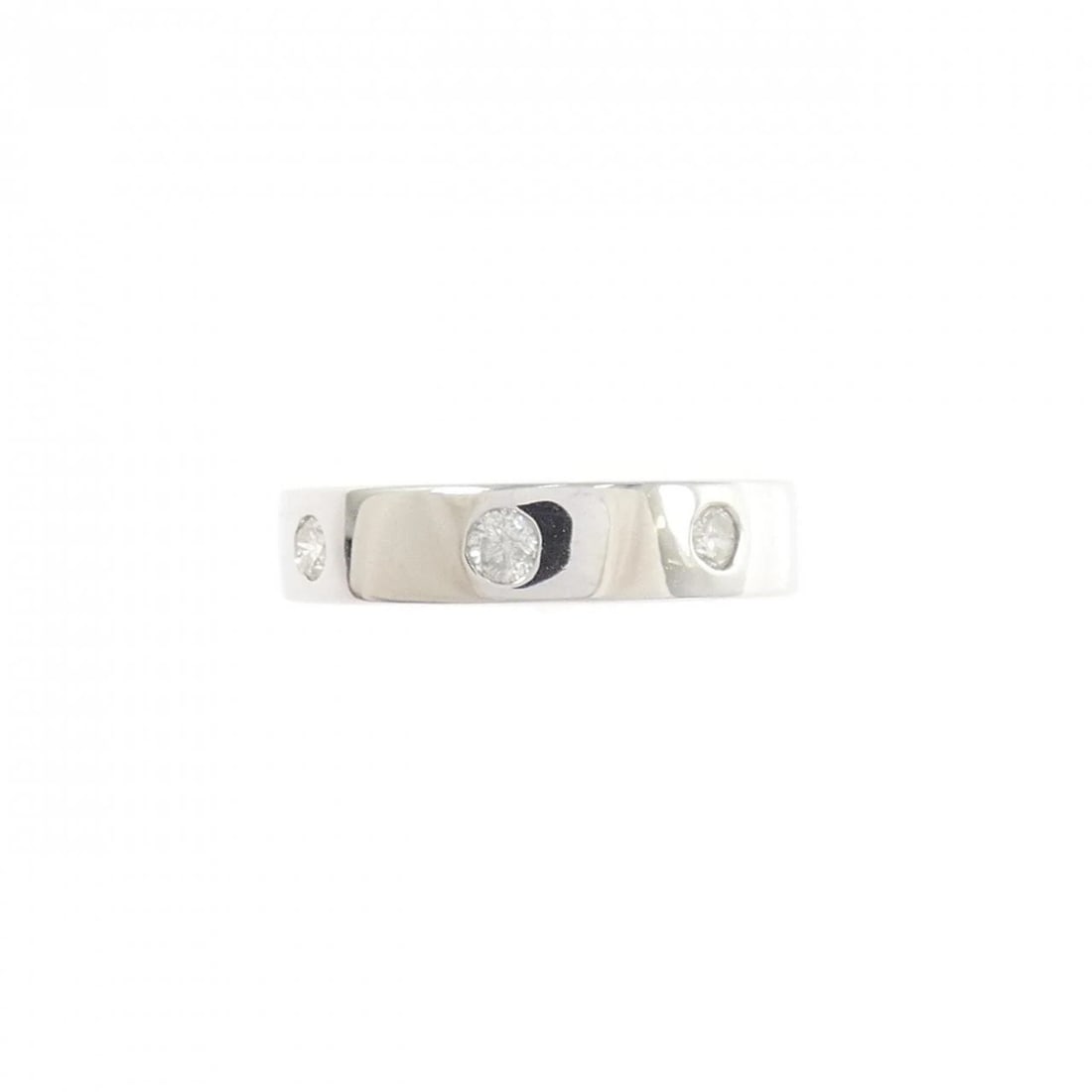K18WG DIAMOND PINKY RING - 2