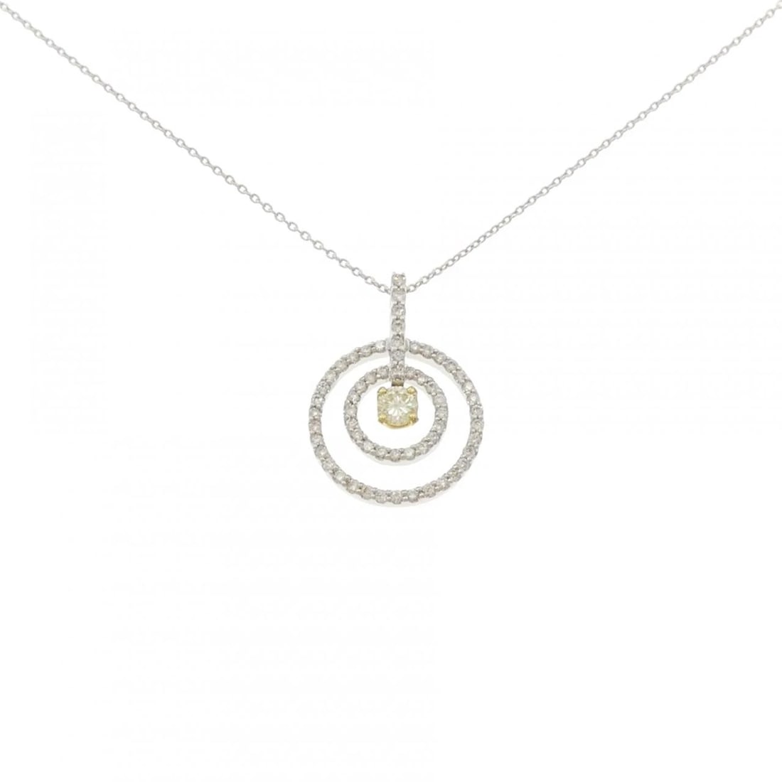 K18WG/K18YG DIAMOND NECKLACE: K18WG/K18YG Diamond Necklace Brand: Unbranded Type/Style: Diamond Necklace Material: K18WhiteGold / K18 Yellow Gold, Main Stone Natural Color: YG/WG Size: Length: 45cm Accessories: None Accessories