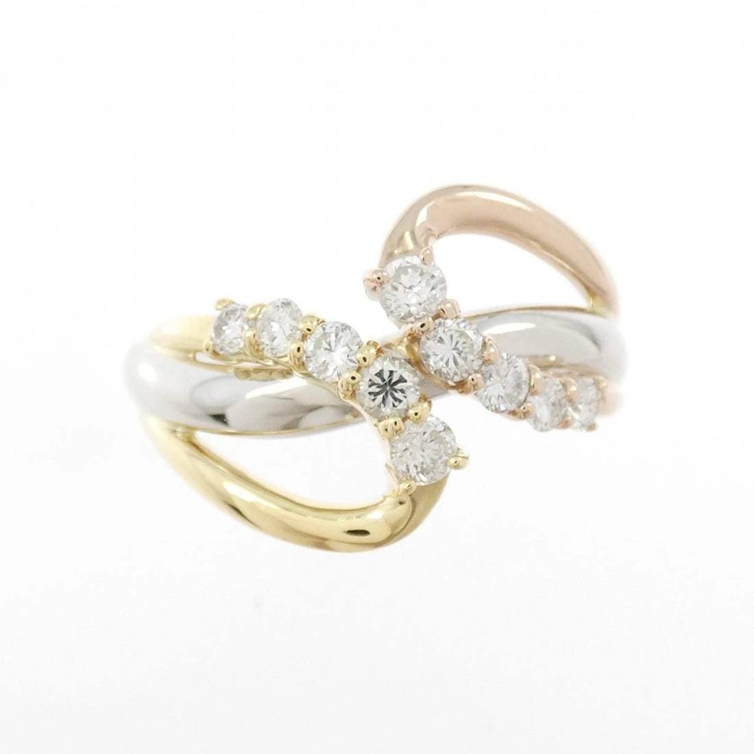 PT900/K18/K18PG DIAMOND RING - 2