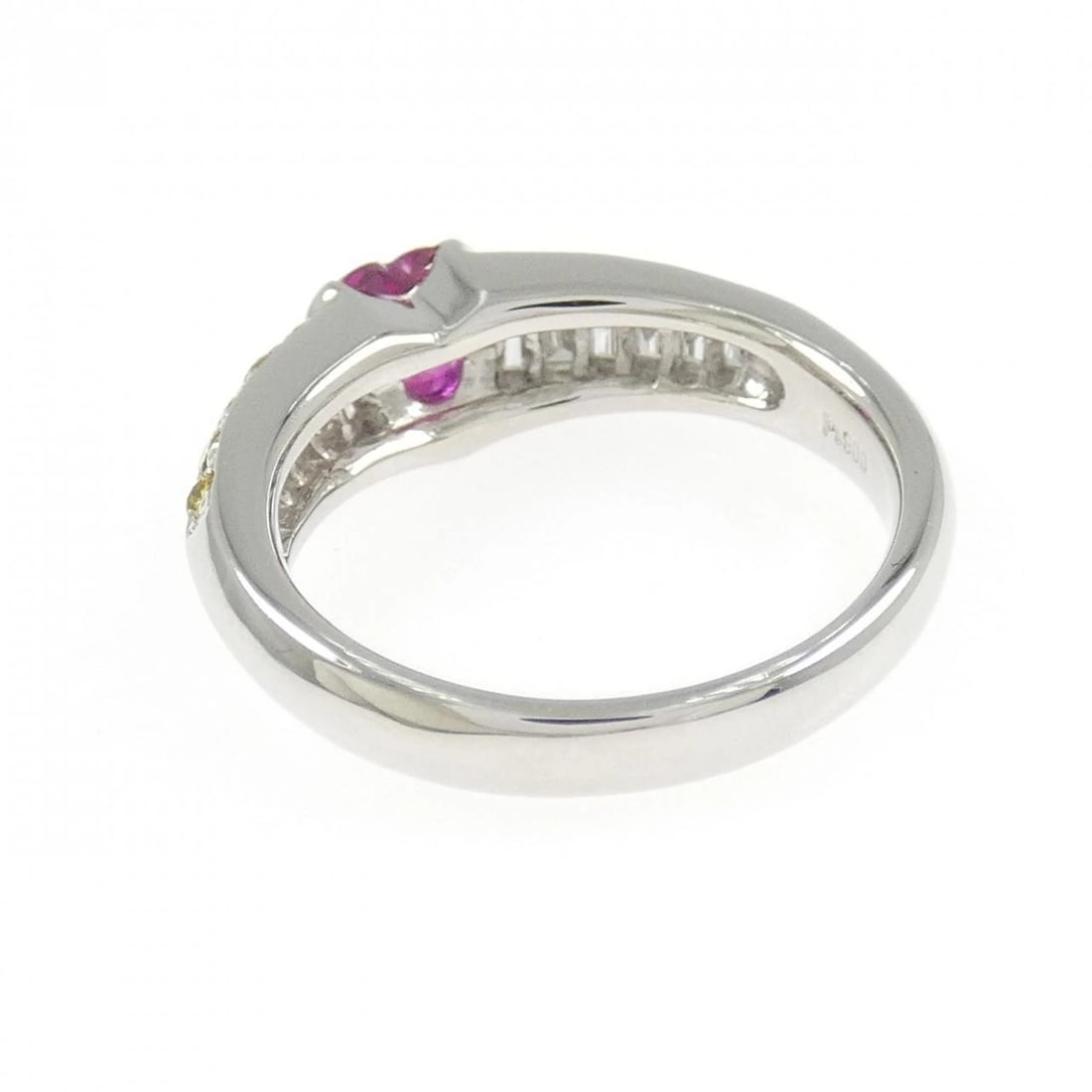 PT900 HEART RUBY RING - 3
