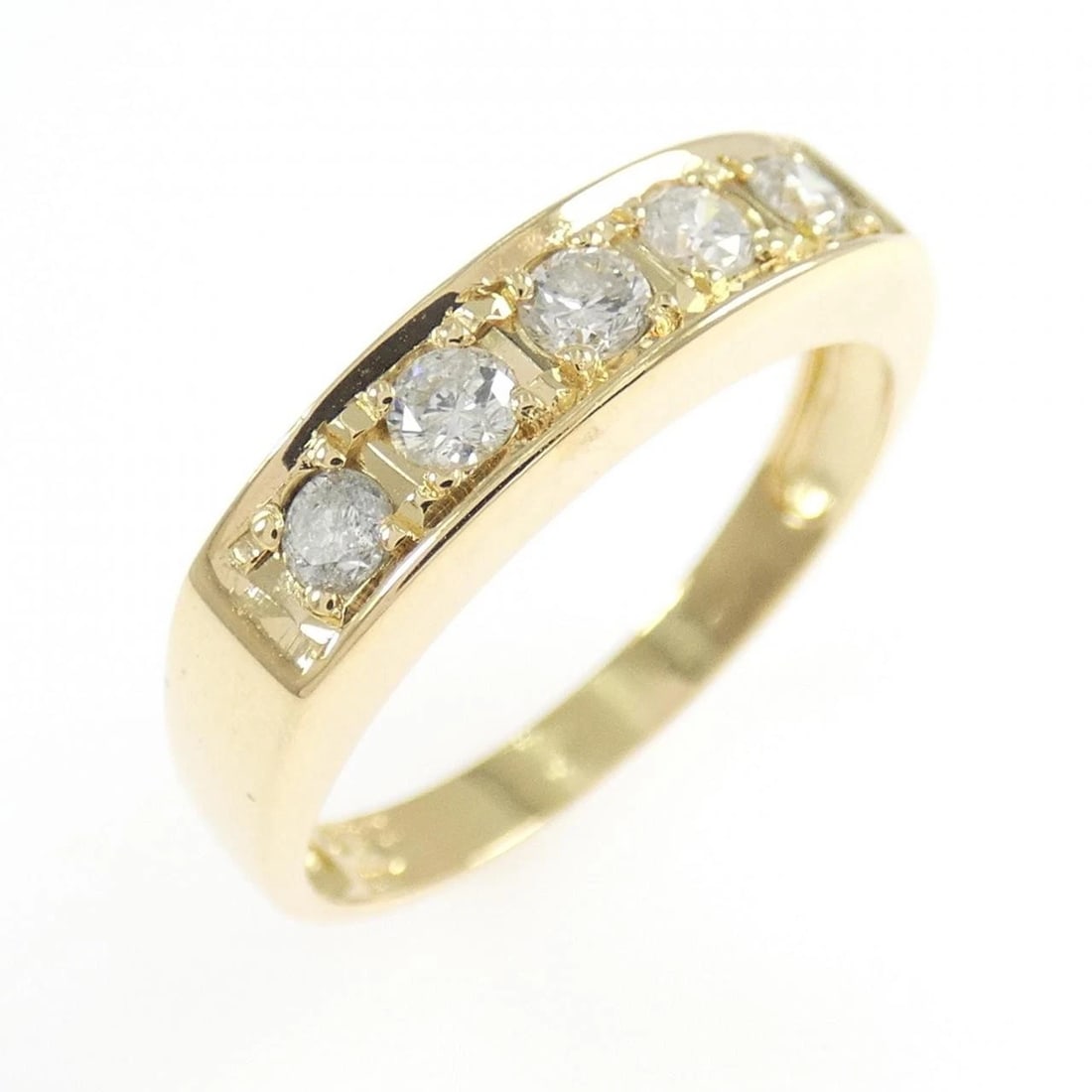 K18YG DIAMOND RING: K18YG Diamond Ring Brand: Unbranded Type/Style: Diamond Ring Material: K18 yellow gold, Main Stone Natural Color: YG Size: US6 1/4 Accessories: None Accessories Notice: When purchasing pre-owned