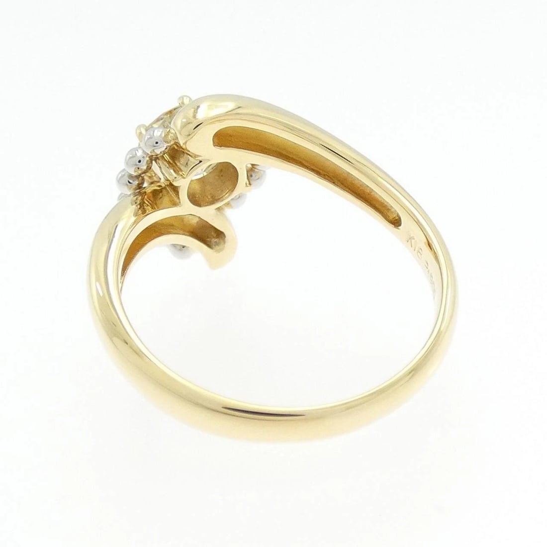 K18YG/PT900 DIAMOND RING - 3