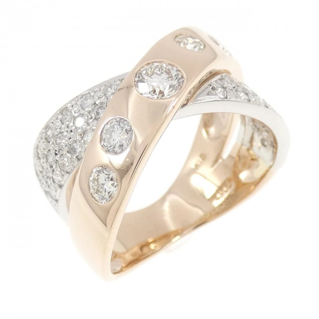 K18PG/PT900 DIAMOND RING (1 of 3)