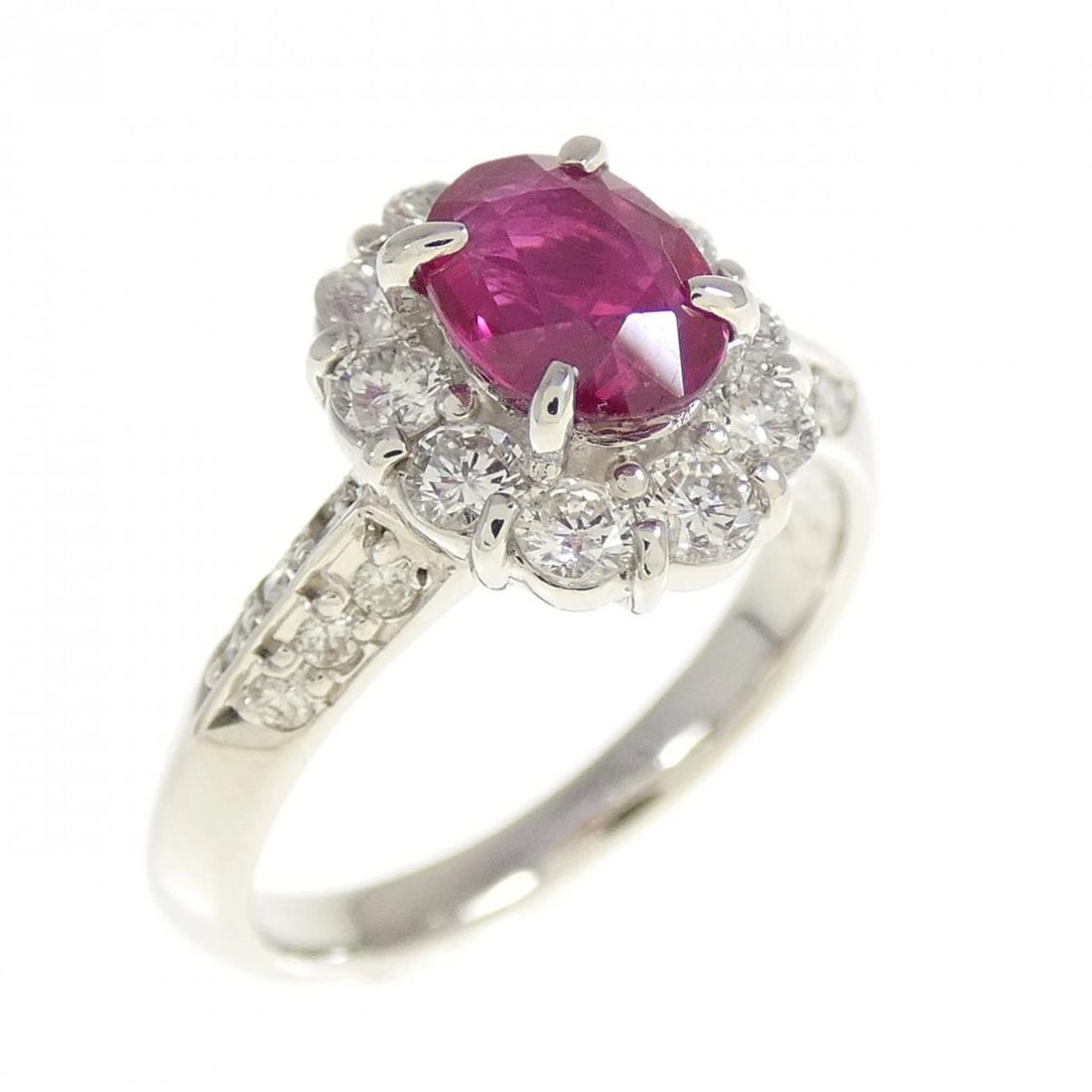 PT900 RUBY RING: PT900 Ruby Ring Brand: Unbranded Type/Style: Ruby ring Material: Platinum900, Main Stone Ruby, Natural Color: PT Size: US5.5 Accessories: None Accessories Notice: When purchasing pre-owned goods,