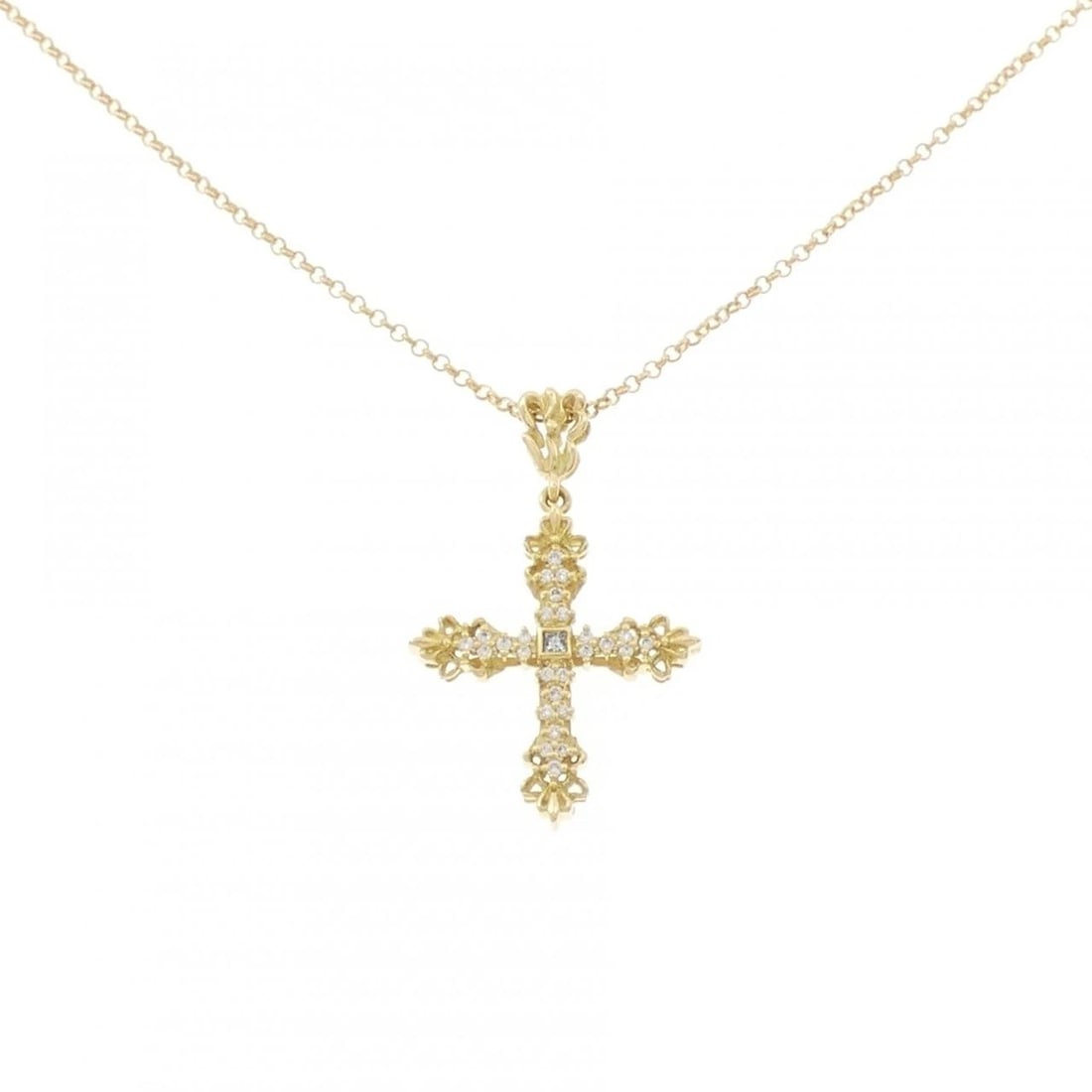 AHKAH MINI MADONNA CROSS NECKLACE: AHKAH Mini Madonna Cross Necklace Brand: AHKAH Type/Style: Aker Necklace Material: K18 Yellow Gold, Main Stone Natural Color: YG Size: Length: 41cm Accessories: None Accessories Notice: When