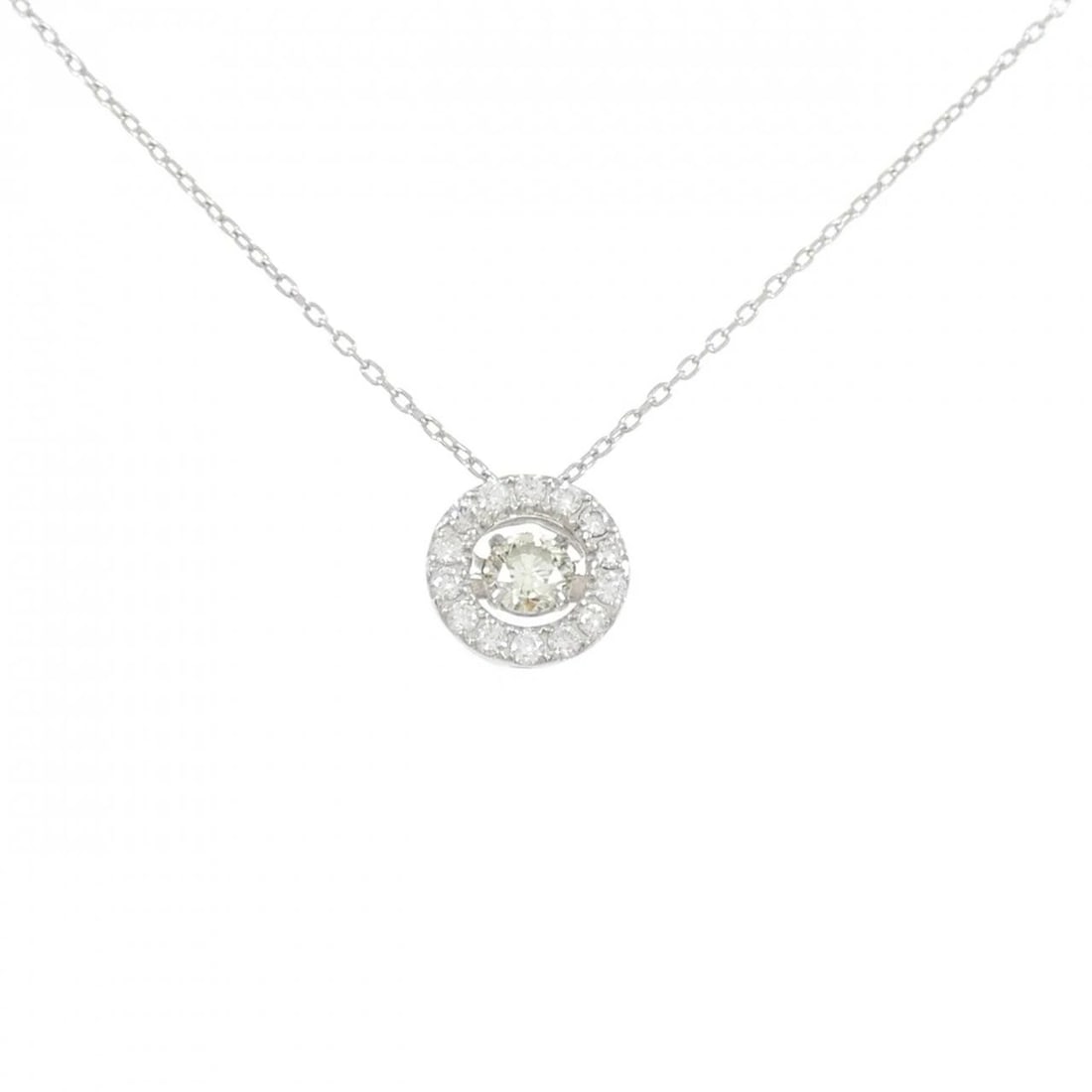 PT900/PT850 DIAMOND NECKLACE: PT900/PT850 Diamond Necklace Brand: Unbranded Type/Style: Diamond Necklace Material: Platinum900/Platinum850, Main Stone Natural Color: PT Size: Length: 45cm Accessories: None Accessories Notice: