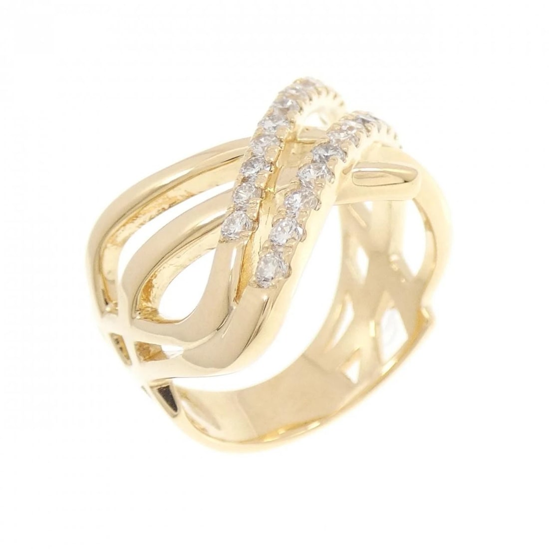 K18YG DIAMOND RING: K18YG Diamond Ring Brand: Unbranded Type/Style: Diamond Ring Material: K18 yellow gold, Main Stone Natural Color: YG Size: US 6 Accessories: None Accessories Notice: When purchasing pre-ow