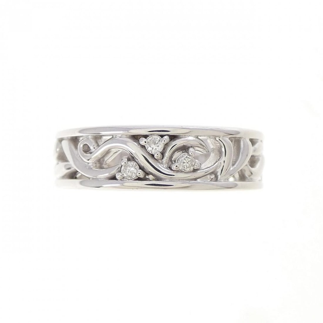 K18WG DIAMOND RING - 2