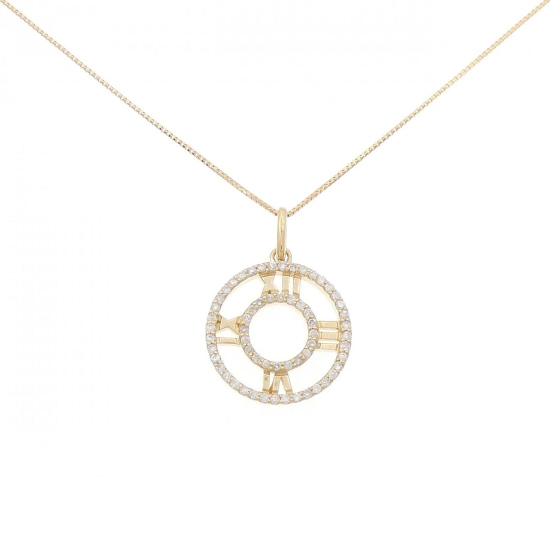 18K YELLOW GOLD DIAMOND NECKLACE: 18K Yellow Gold Diamond Necklace Brand: Unbranded Type/Style: Diamond Necklace Material: K18 yellow gold, Color: yellow gold Size: 45cm Pendant length approx. x width approx.: 21.0mmx14.7mm Chain