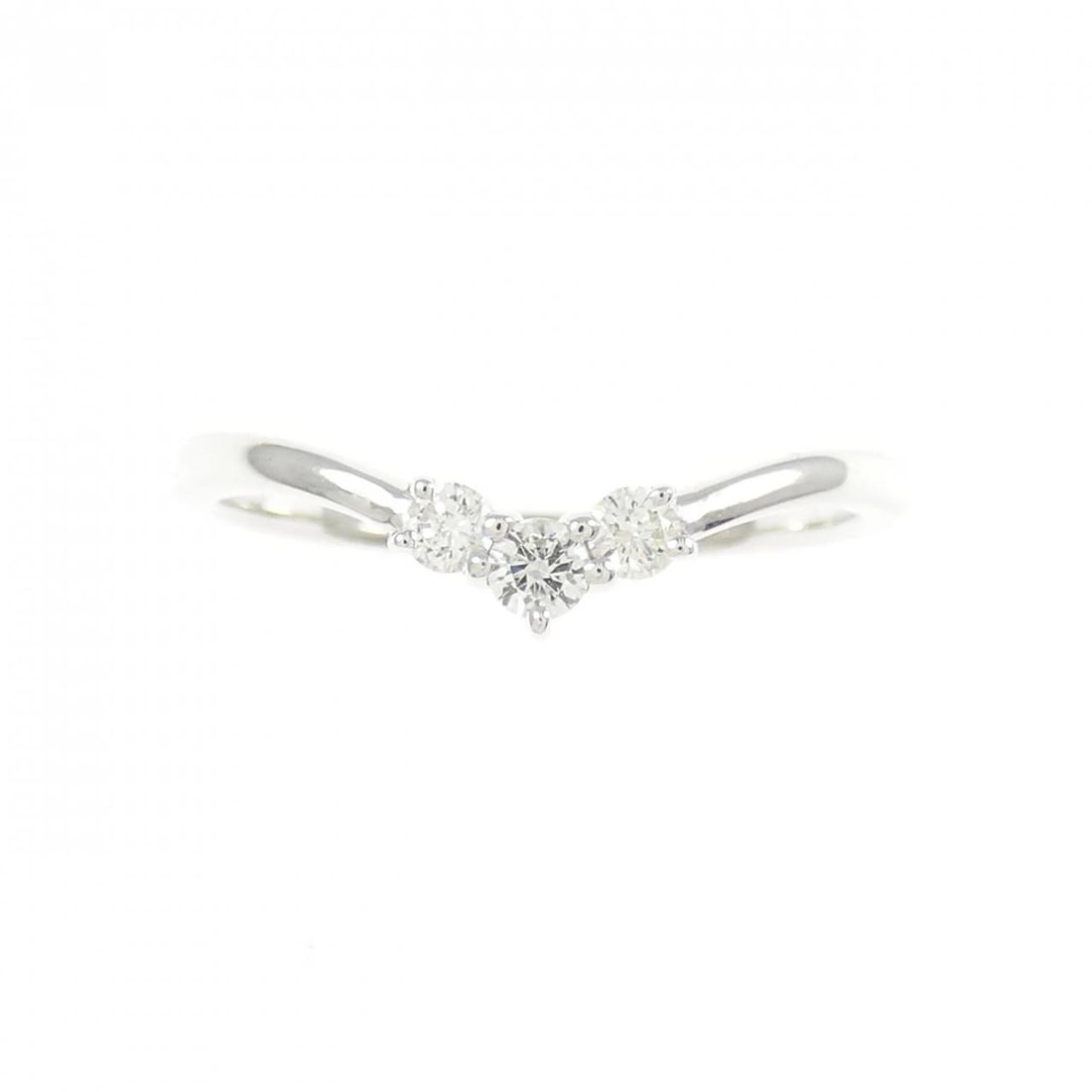 K18WG DIAMOND RING - 2