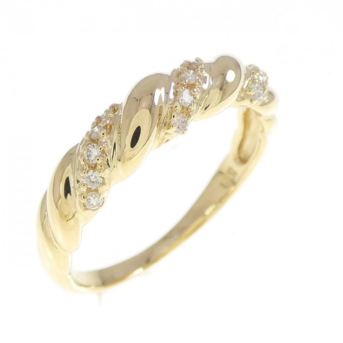 K18YG DIAMOND RING: K18YG Diamond Ring Brand: Unbranded Type/Style: Diamond Ring Material: K18 yellow gold, Color: yellow gold Size: US7 1/4 Accessories: None Accessories Notice: When purchasing pre-owned goods, please