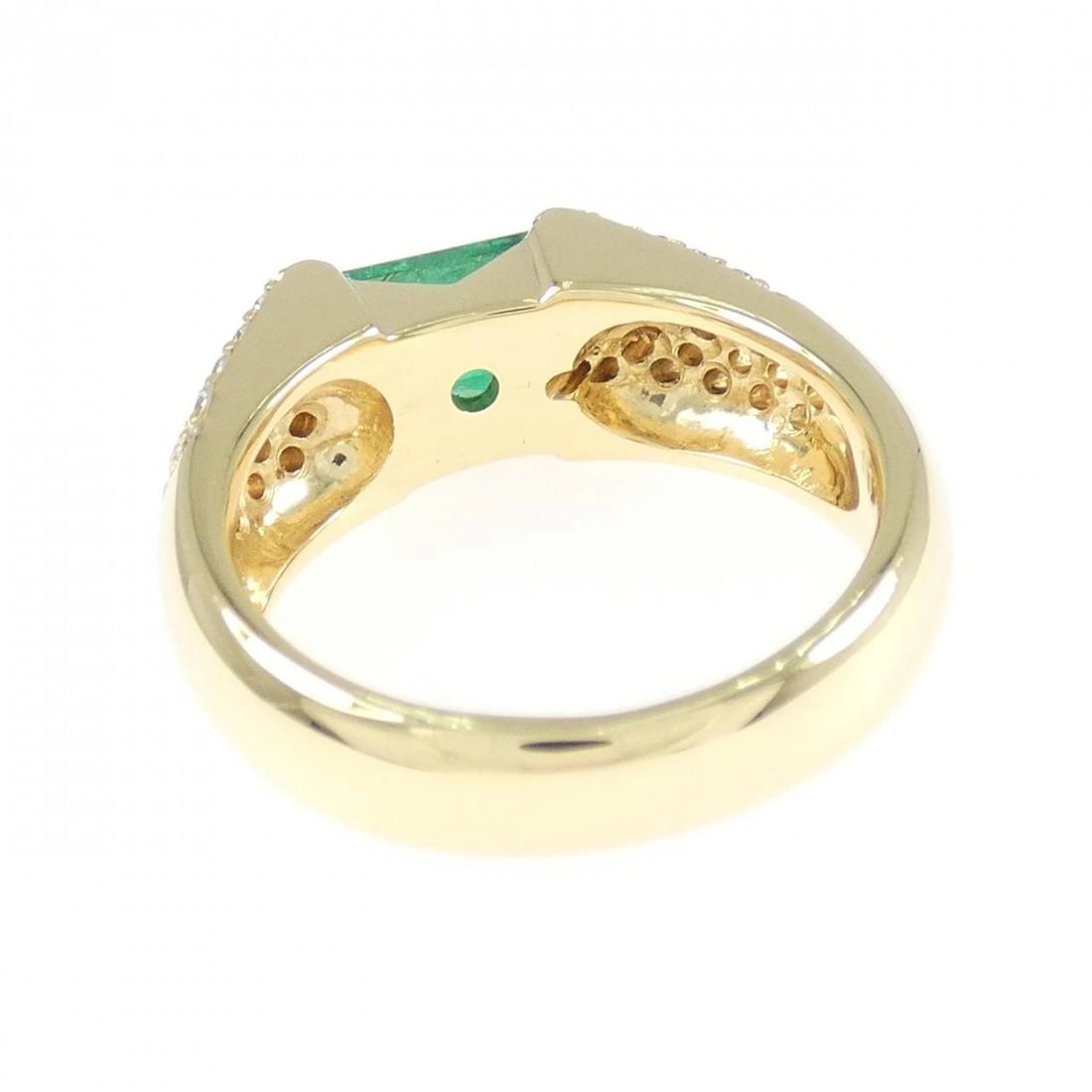 18K YELLOW GOLD EMERALD RING - 3