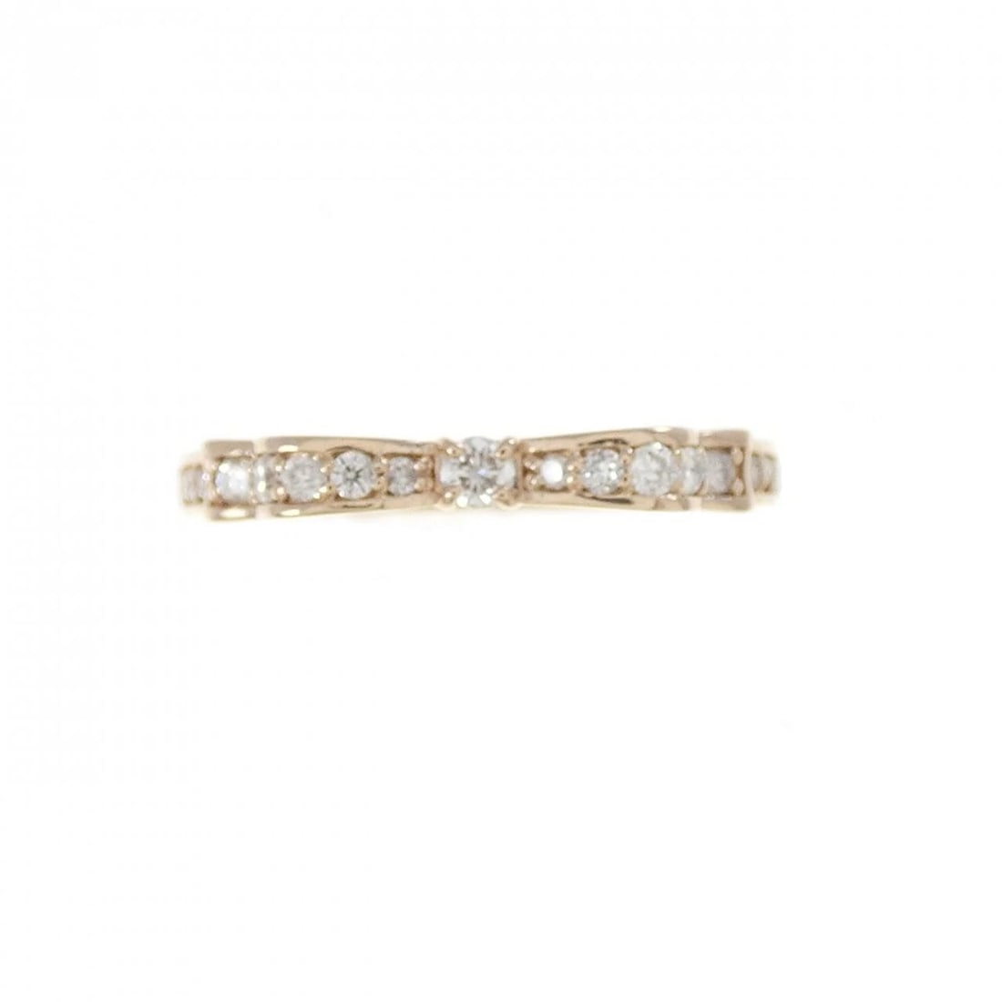 K18PG RIBBON DIAMOND RING - 2