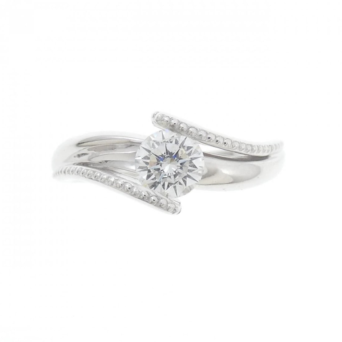 K18WG DIAMOND RING - 2