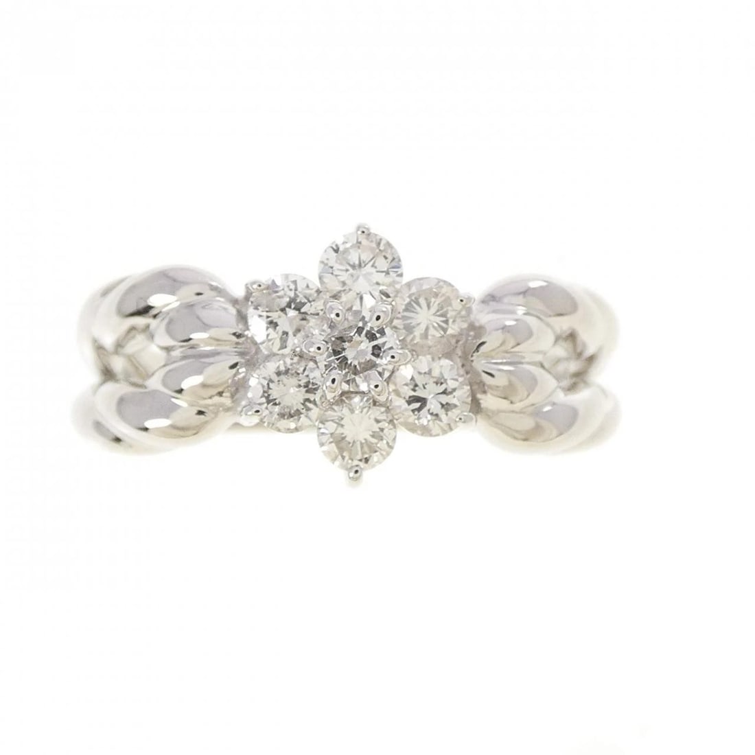 PT900 FLOWER DIAMOND RING - 2