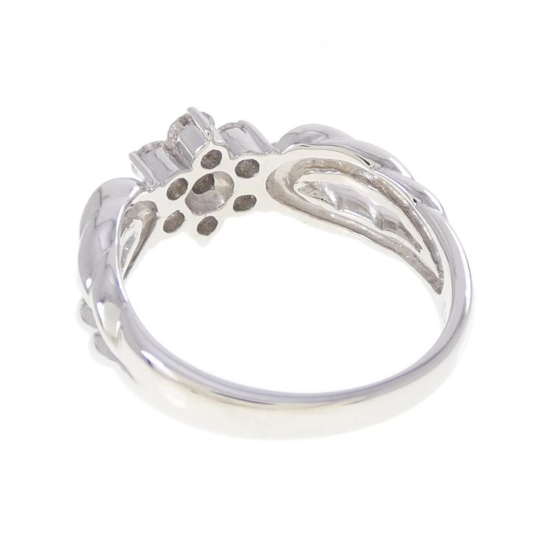 PT900 FLOWER DIAMOND RING - 3