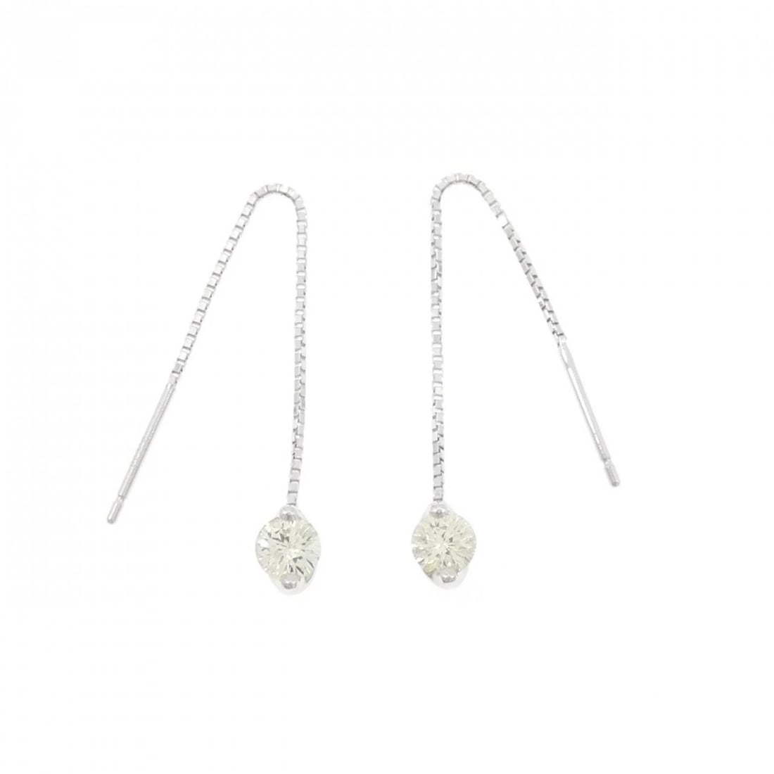PT900 DIAMOND PIERCE: PT900 Diamond Pierce Brand: Unbranded Type/Style: Diamond Pierce/Earring Material: Platinum900, Main Stone Natural Color: Platinum Size: Approx. length x width: 55.5mm x 4.1mm Accessories: None