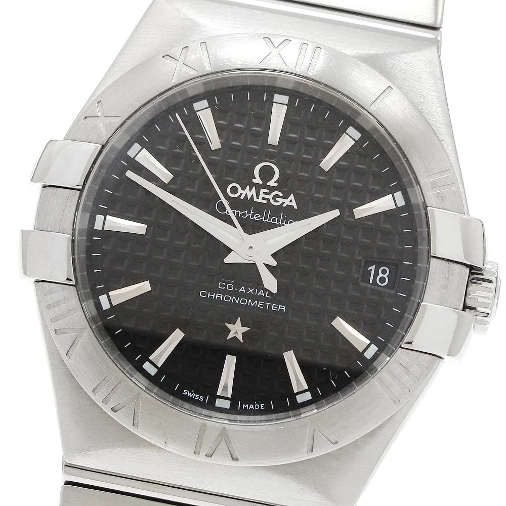 OMEGA CONSTELLATION COAXIAL AUTOMATIC WATCH: OMEGA Constellation Coaxial Automatic Watch Brand: OMEGA Type/Style: Wristwatch Material: Band Material Stainless Steel, Case Material Stainless Steel Color: Dial Color black Size: Case Size