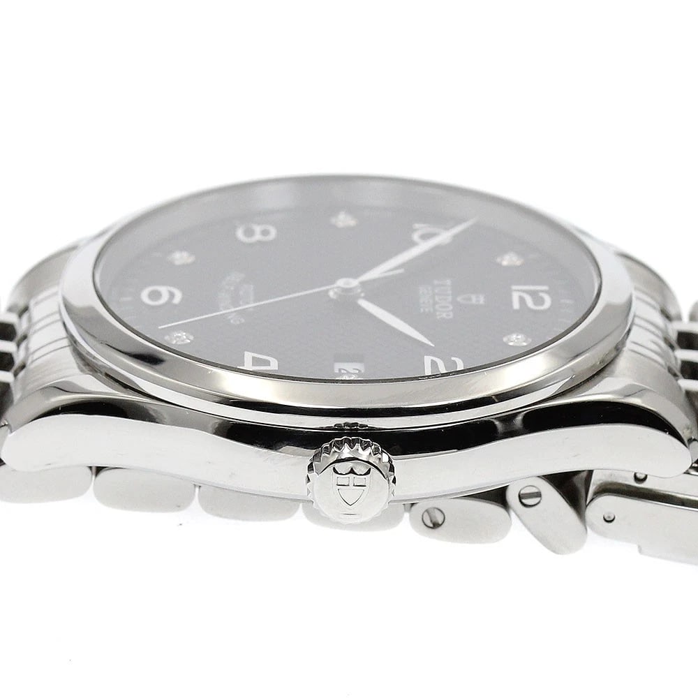 TUDOR DATE DIAMOND BLACK DIAL AUTOMATIC WATCH - 3