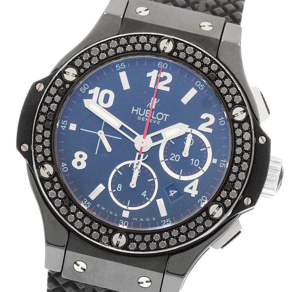 HUBLOT BIG BANG BLACK MAGIC AUTOMATIC WATCH: HUBLOT Big Bang Black Magic Automatic Watch Brand: HUBLOT Type/Style: Wristwatch Material: Band Material rubber, Case Material Titanium / ceramic Color: Dial Color black Size: Case Size About45mm (1.8