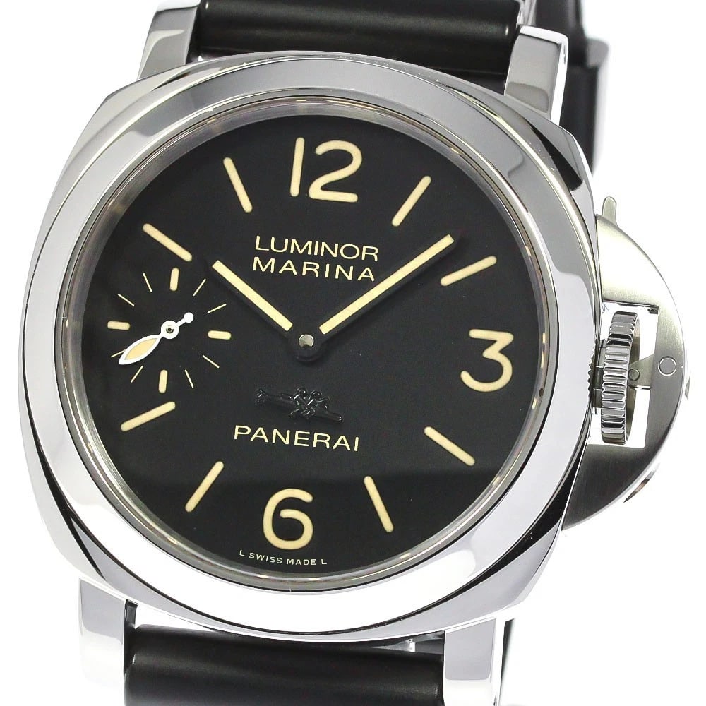 PANERAI LUMINOR MARINA LIMITED GINZA WATCH: PANERAI Luminor Marina Limited Ginza Watch Brand: PANERAI Type/Style: Wristwatch Material: Band Material leather, Case Material stainless steel Color: Dial Color black Size: Case Size About44mm (1.7in