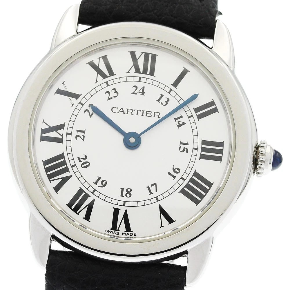 CARTIER RONDE SOLO SM SILVER DIAL QUARTZ WATCH: CARTIER Ronde Solo SM Silver Dial Quartz Watch Brand: CARTIER Type/Style: Wristwatch Material: Band Material leather, Case Material Stainless Steel Color: Dial Color Silver Size: Case Size About29mm