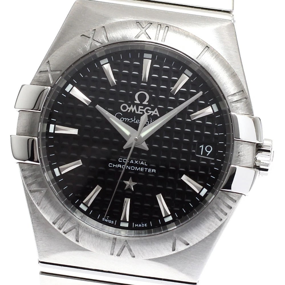 OMEGA CONSTELLATION COAXIAL AUTOMATIC WATCH: OMEGA Constellation Coaxial Automatic Watch Brand: OMEGA Type/Style: Wristwatch Material: Band Material Stainless Steel, Case Material Stainless Steel Color: Dial Color black Size: Case Size