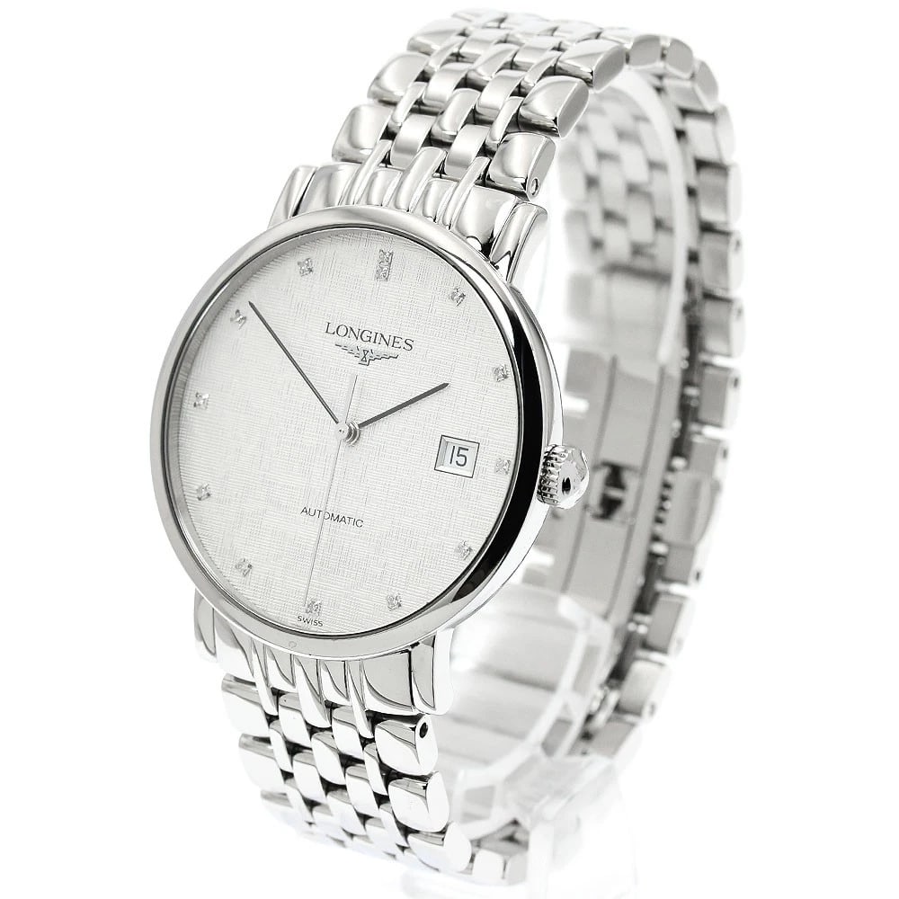 LONGINES ELEGANT COLLECTION DATE DIAMOND AUTOMATIC WATCH - 2