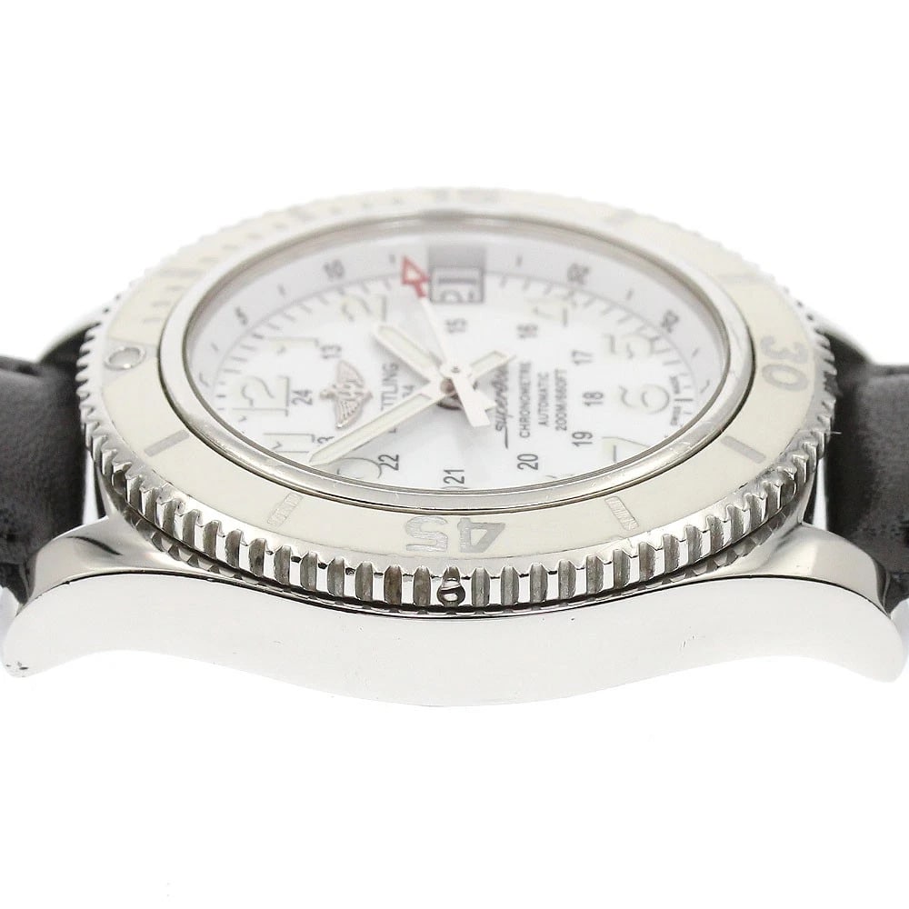 BREITLING SUPER OCEAN DATE WHITE DIAL AUTOMATIC WATCH - 4