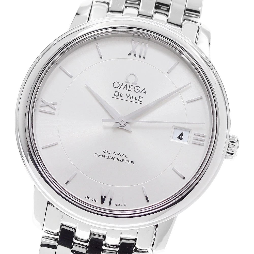 OMEGA DE VILLE PRESTIGE CO-AXIAL AUTOMATIC WATCH: OMEGA De Ville Prestige Co-Axial Automatic Watch Brand: OMEGA Type/Style: Wristwatch Material: Band Material Stainless Steel, Case Material Stainless Steel Color: Dial Color Silver Size: Case Size Abo