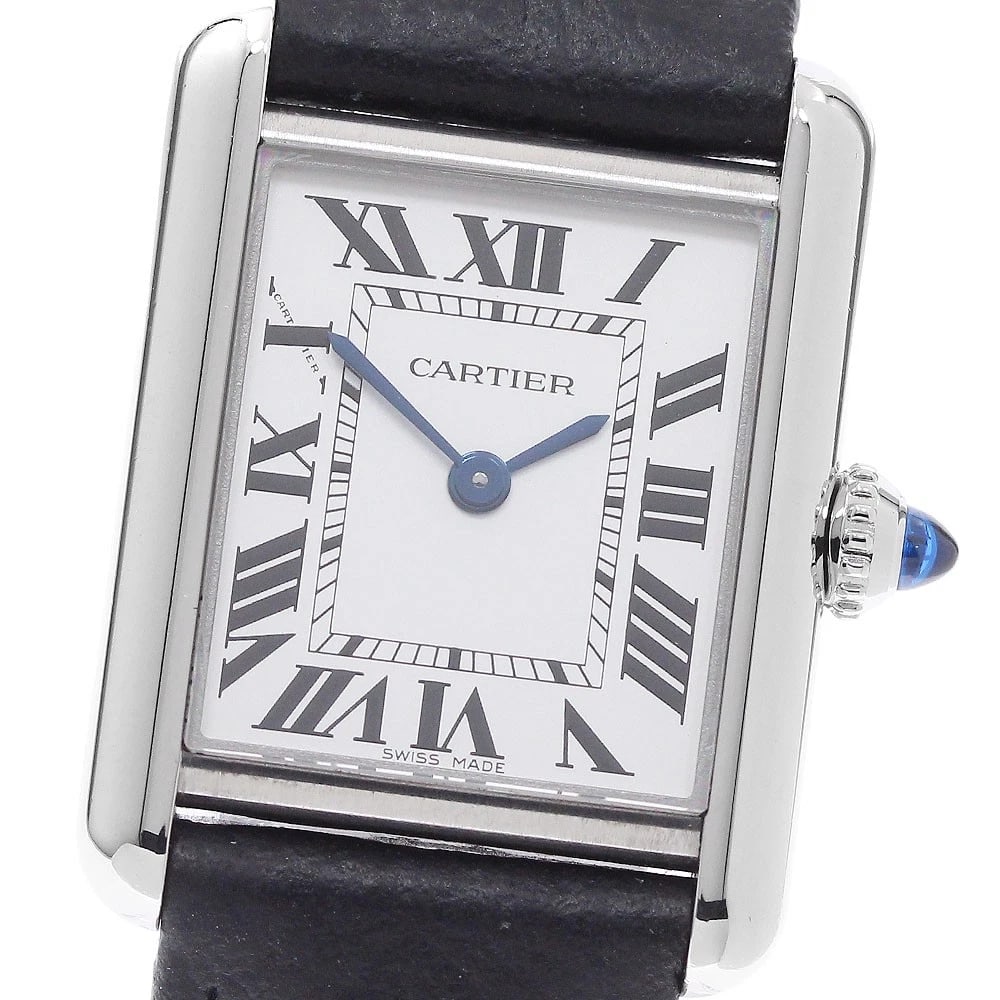 CARTIER TANK MAST SM SILVER DIAL QUARTZ WATCH: CARTIER tank mast SM Silver Dial Quartz Watch Brand: CARTIER Type/Style: Wristwatch Material: Band Material leather, Case Material Stainless Steel Color: Dial Color Silver Size: Case Size About22mm