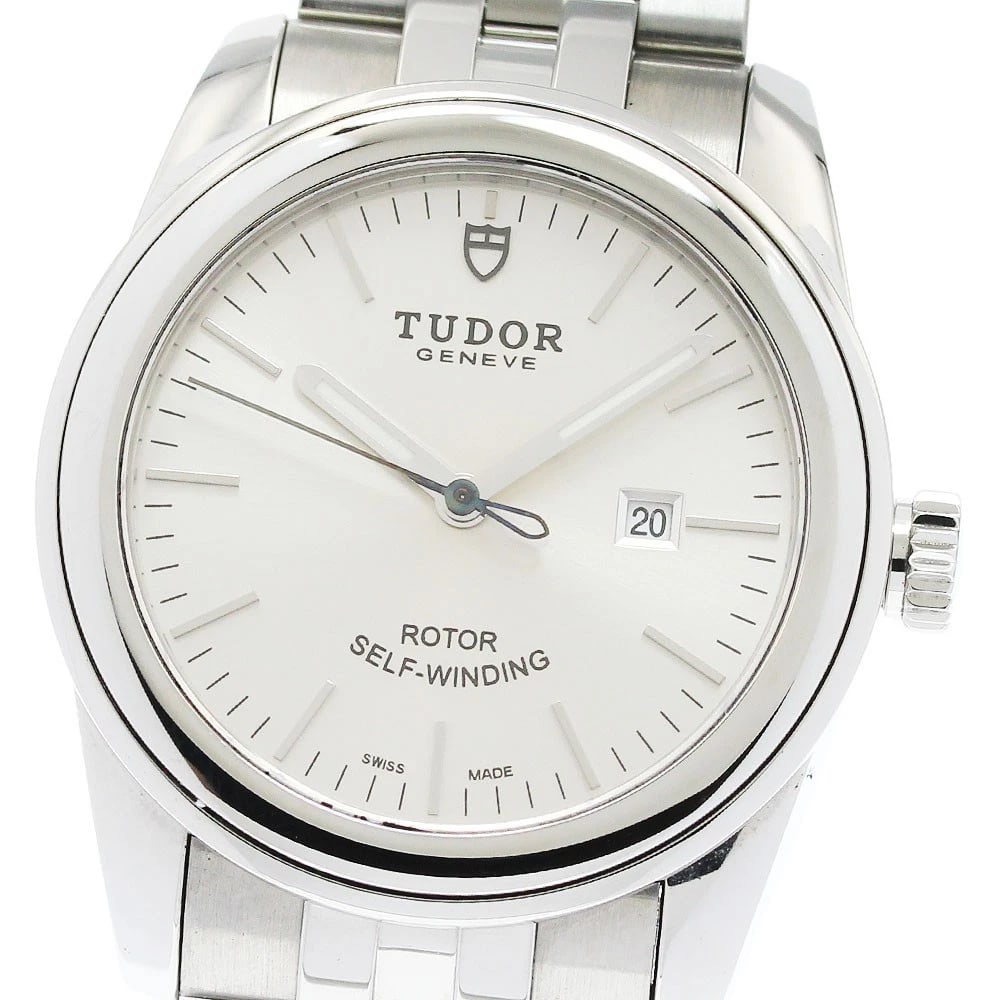 TUDOR GLAMOR DATE SILVER DIAL AUTOMATIC WATCH