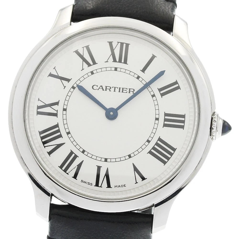 CARTIER RONDE MUST DE CARTIER ONLINE ONLY QUARTZ _960382 WATCH: CARTIER Ronde Must de Cartier Online only Quartz _960382 Watch Brand: CARTIER Type/Style: Wristwatch Material: Band Material leather, Case Material Stainless Steel Color: Dial Color Silver Size: Case
