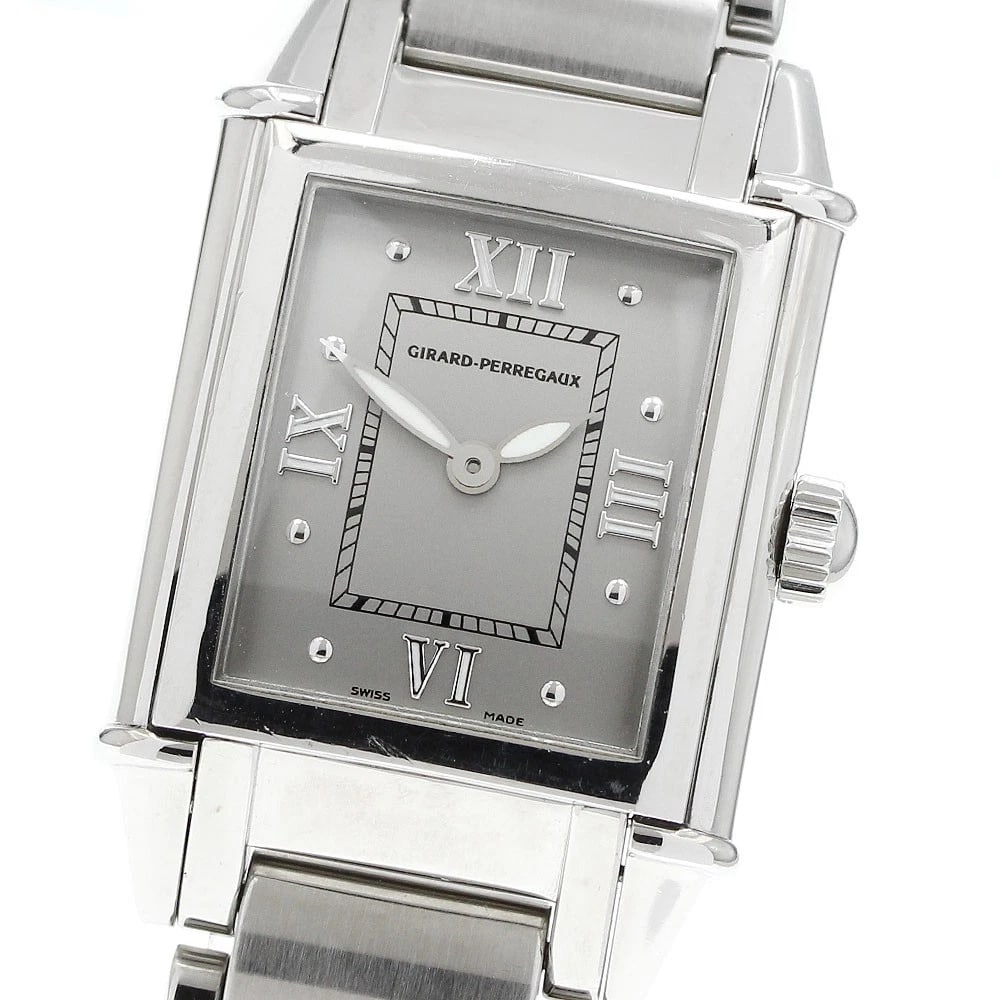 GIRARD PERREGAUX GRAY DIAL QUARTZ WATCH: GIRARD PERREGAUX gray Dial Quartz Watch Brand: GIRARD PERREGAUX Type/Style: Wristwatch Material: Band Material Stainless Steel, Case Material Stainless Steel Color: Dial Color gray Size: Case Size