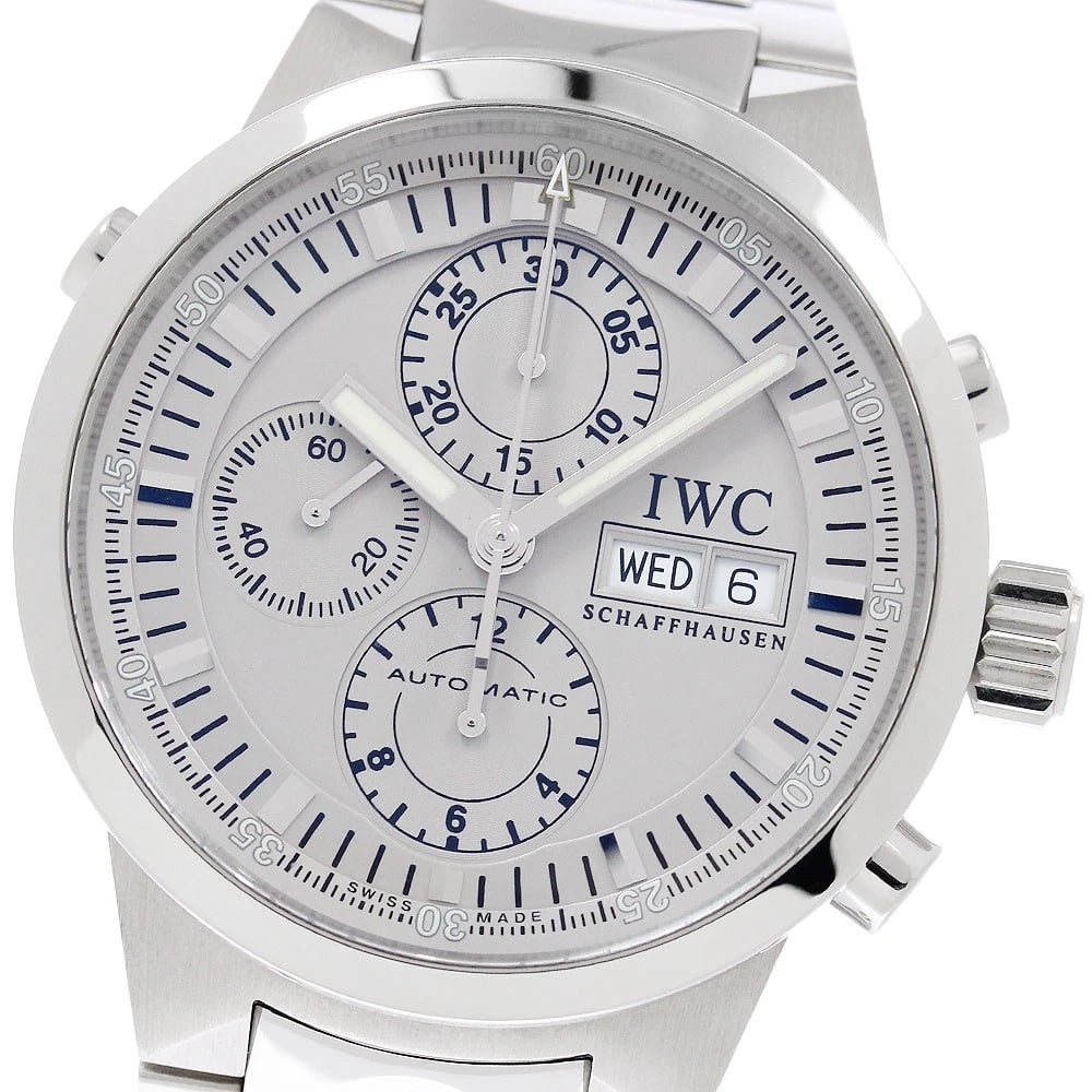IWC SCHAFFHAUSEN GST SPLIT SECONDS AUTOMATIC WATCH: IWC SCHAFFHAUSEN GST split seconds Automatic Watch Brand: IWC SCHAFFHAUSEN Type/Style: Wristwatch Material: Band Material Stainless Steel, Case Material Stainless Steel Color: Dial Color gray Size: