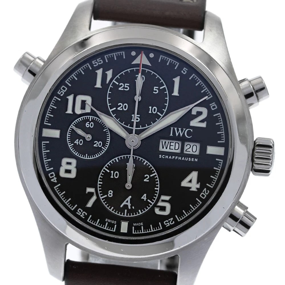 IWC PILOT'S WATCH ANTOINE DE SAINT EXUPERY AUTOMATIC WATCH: IWC Pilot's watch Antoine de Saint Exupery Automatic Watch Brand: IWC SCHAFFHAUSEN Type/Style: Wristwatch Material: Band Material leather, Case Material Stainless Steel Color: Dial Color Dark brown