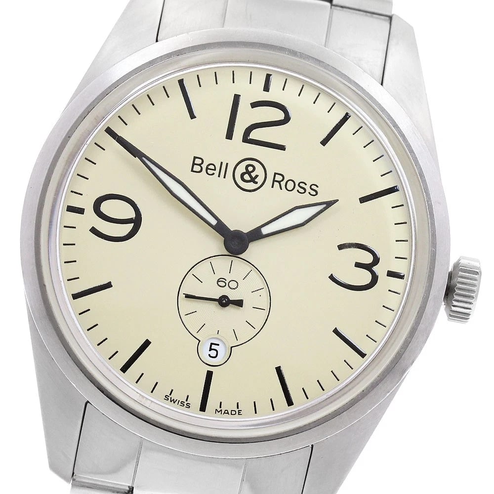 BELL & ROSS SMALL SECONDS BEIGE DIAL AUTOMATIC WATCH: Bell& Ross Small seconds Beige Dial Automatic Watch Brand: Bell & Ross Type/Style: Wristwatch Material: Band Material Stainless Steel, Case Material Stainless Steel Color: Dial Color beige Size: Case