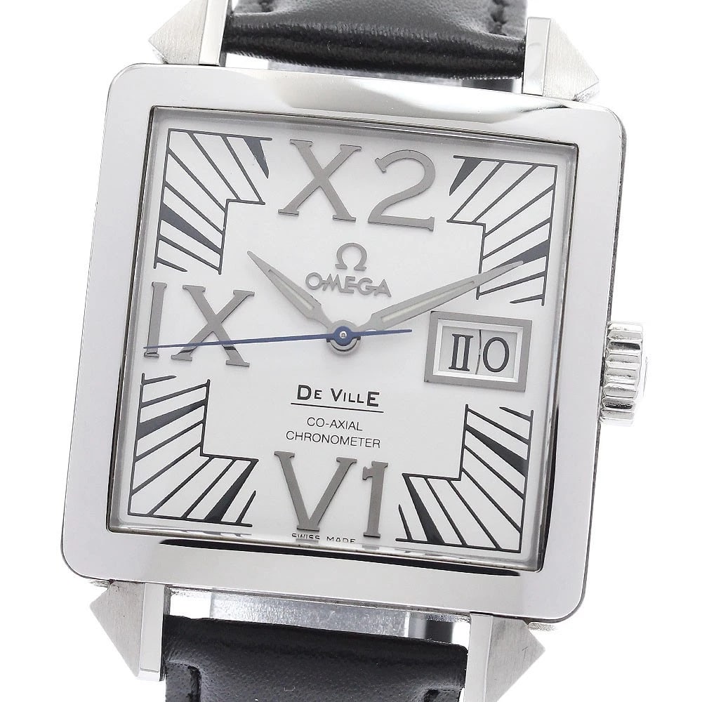 OMEGA DE VILLE COAXIAL BIG DATE SILVER DIAL AUTOMATIC WATCH: OMEGA De Ville Coaxial Big Date Silver Dial Automatic Watch Brand: OMEGA Type/Style: Wristwatch Material: Band Material leather, Case Material Stainless Steel Color: Dial Color Silver Size: Case Size 