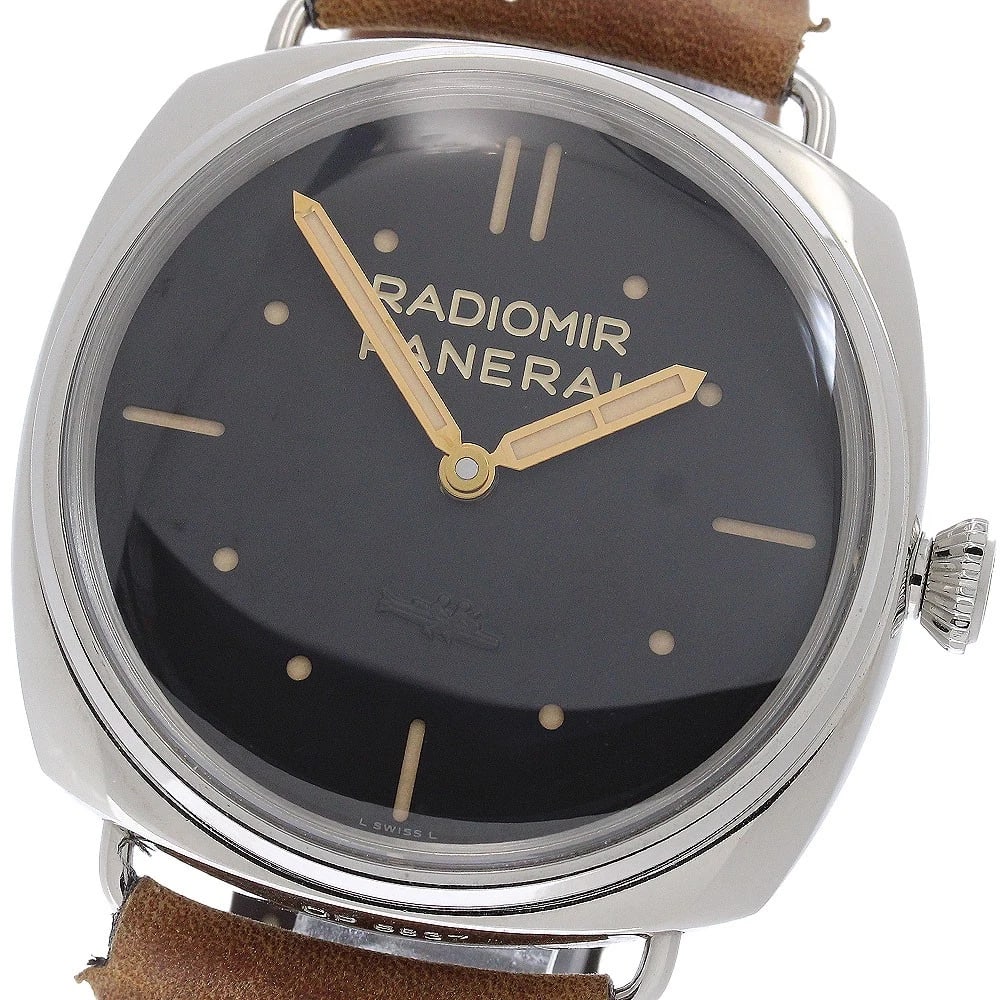 PANERAI RADIOMIR HAND WINDING WATCH: PANERAI Radiomir Hand Winding Watch Brand: PANERAI Type/Style: Wristwatch Material: Band Material leather, Case Material Stainless Steel Color: Dial Color black Size: Case Size About47mm (1.9inch) Wri
