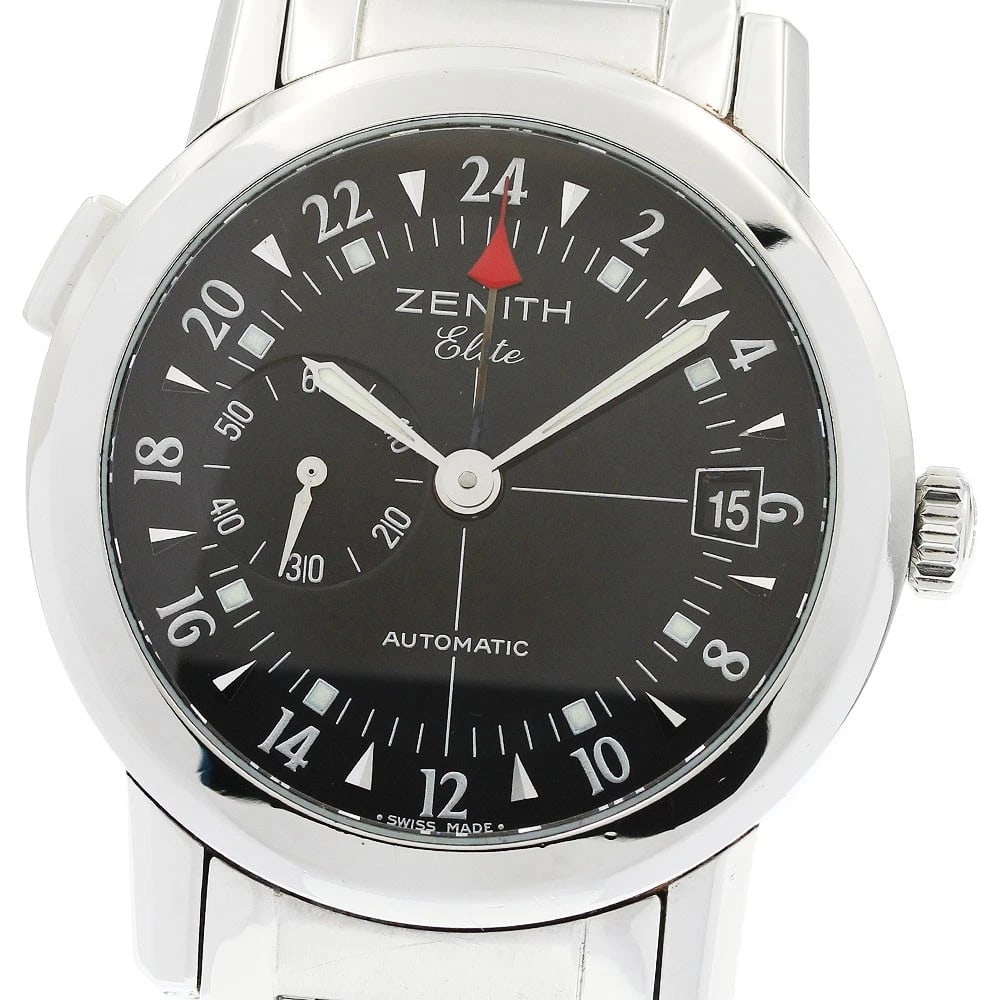 ZENITH PORT ROYALE GMT DATE BLACK DIAL AUTOMATIC WATCH: ZENITH Port Royale GMT date Black Dial Automatic Watch Brand: ZENITH Type/Style: Wristwatch Material: Band Material Stainless Steel, Case Material Stainless Steel Color: Dial Color black Size: Case