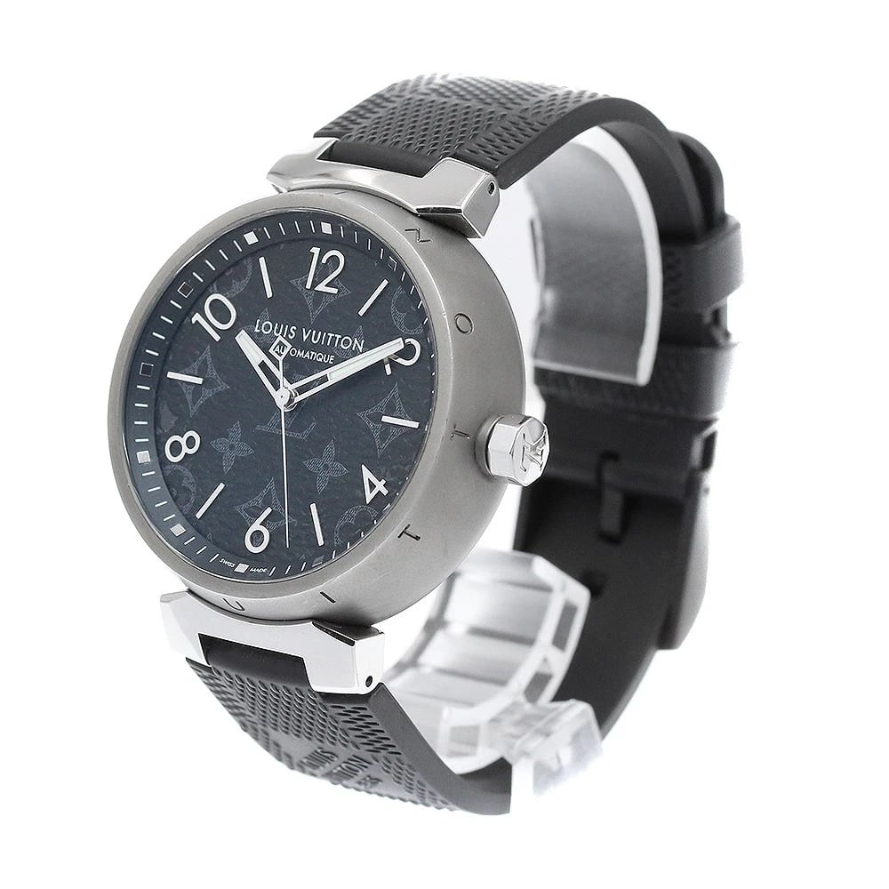 LOUIS VUITTON TAMBOUR OTOMATIC GM MONOGRAM ECLIPSE WATCH - 2