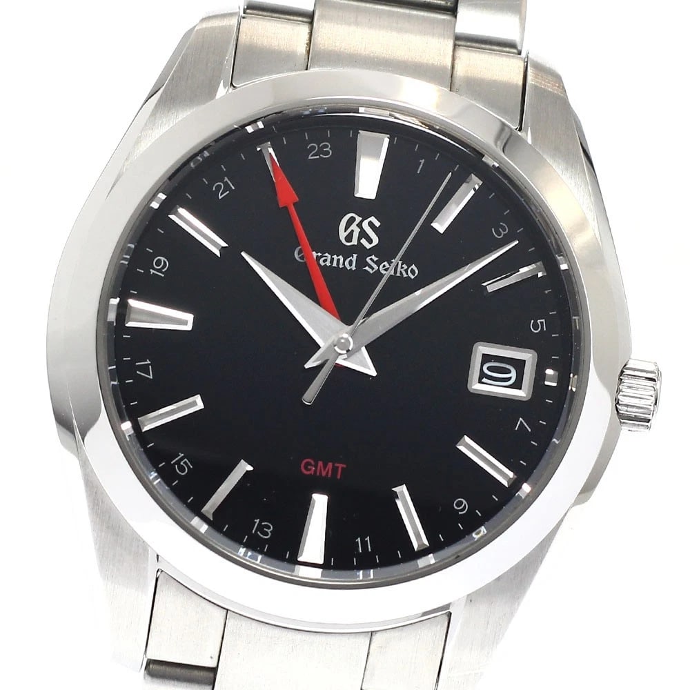 SEIKO GRAND SEIKO HERITAGE COLLECTION GMT QUARTZ WATCH: SEIKO Grand Seiko Heritage Collection GMT Quartz Watch Brand: SEIKO Type/Style: Wristwatch Material: Band Material Stainless Steel, Case Material Stainless Steel Color: Dial Color black Size: Case Siz