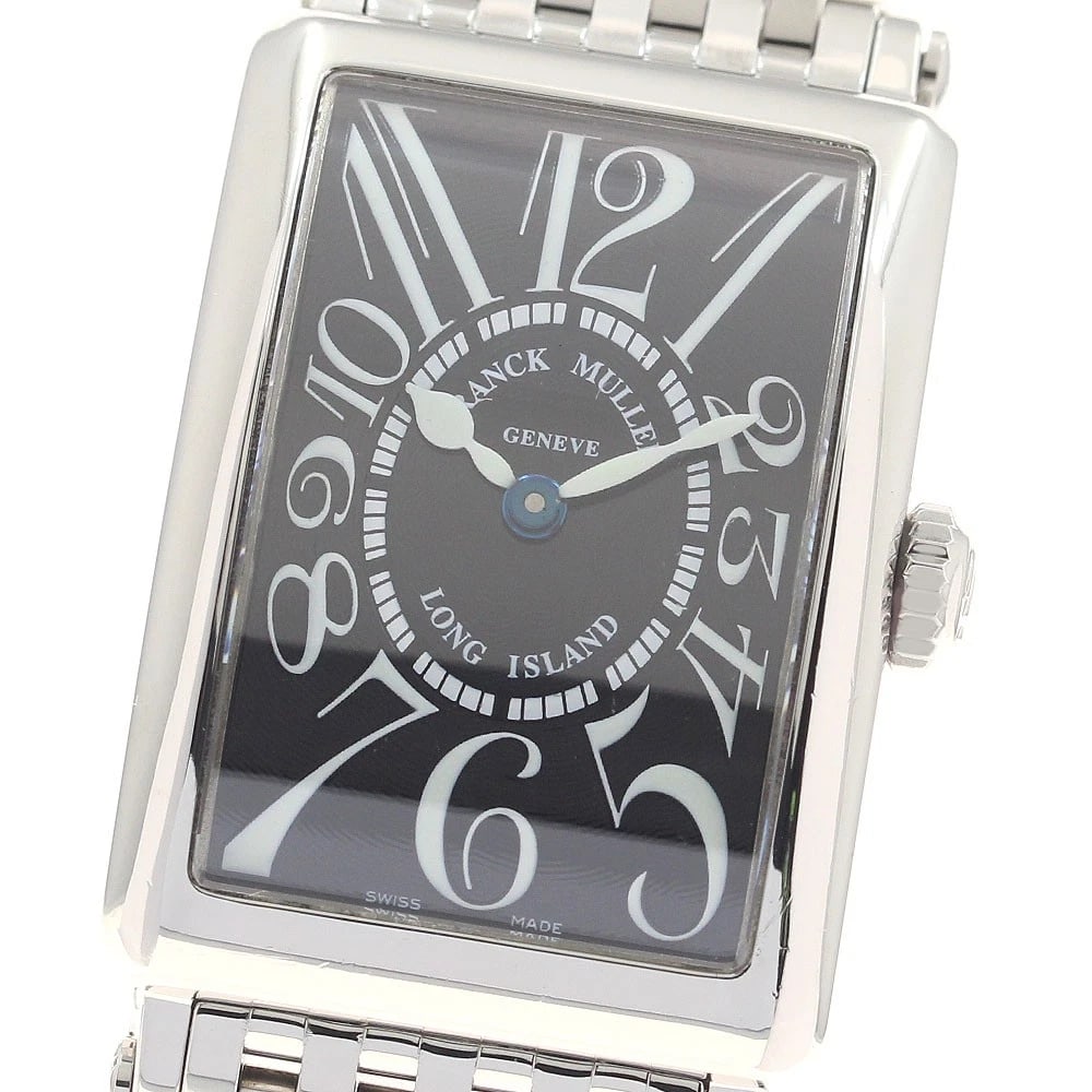 FRANCK MULLER LONG ISLAND BLACK DIAL QUARTZ WATCH: FRANCK MULLER Long Island black Dial Quartz Watch Brand: FRANCK MULLER Type/Style: Wristwatch Material: Band Material Stainless Steel, Case Material Stainless Steel Color: Dial Color black Size: Case 