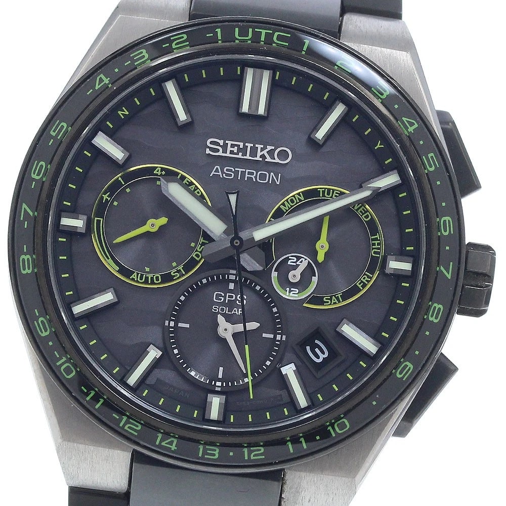 SEIKO ASTRON SBXC SOLAR POWERED WATCH: SEIKO Astron SBXC Solar Powered Watch Brand: SEIKO Type/Style: Wristwatch Material: Band Material titanium, Case Material titanium Color: Dial Color black Size: Case Size About43mm (1.7inch) Wrist siz